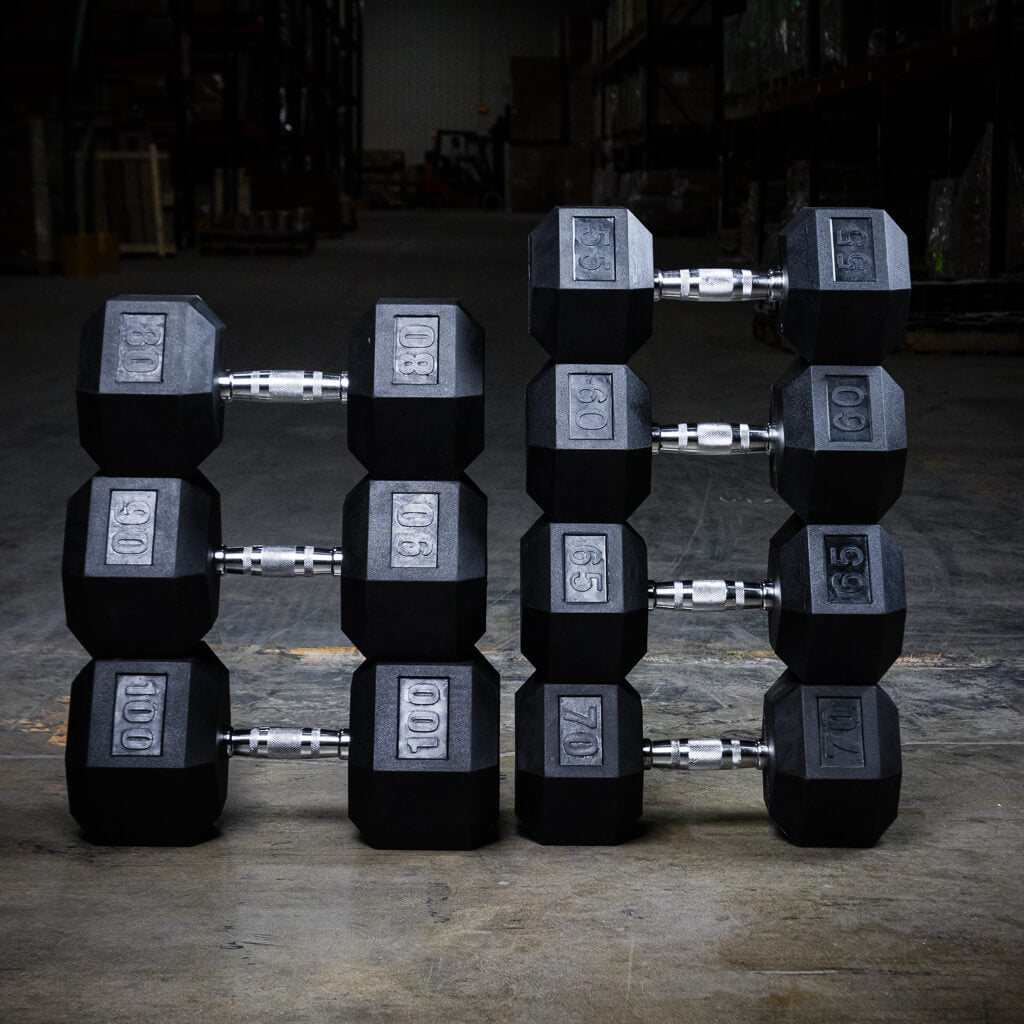 5-40lb PRx Rubber Hex Dumbbell Set
