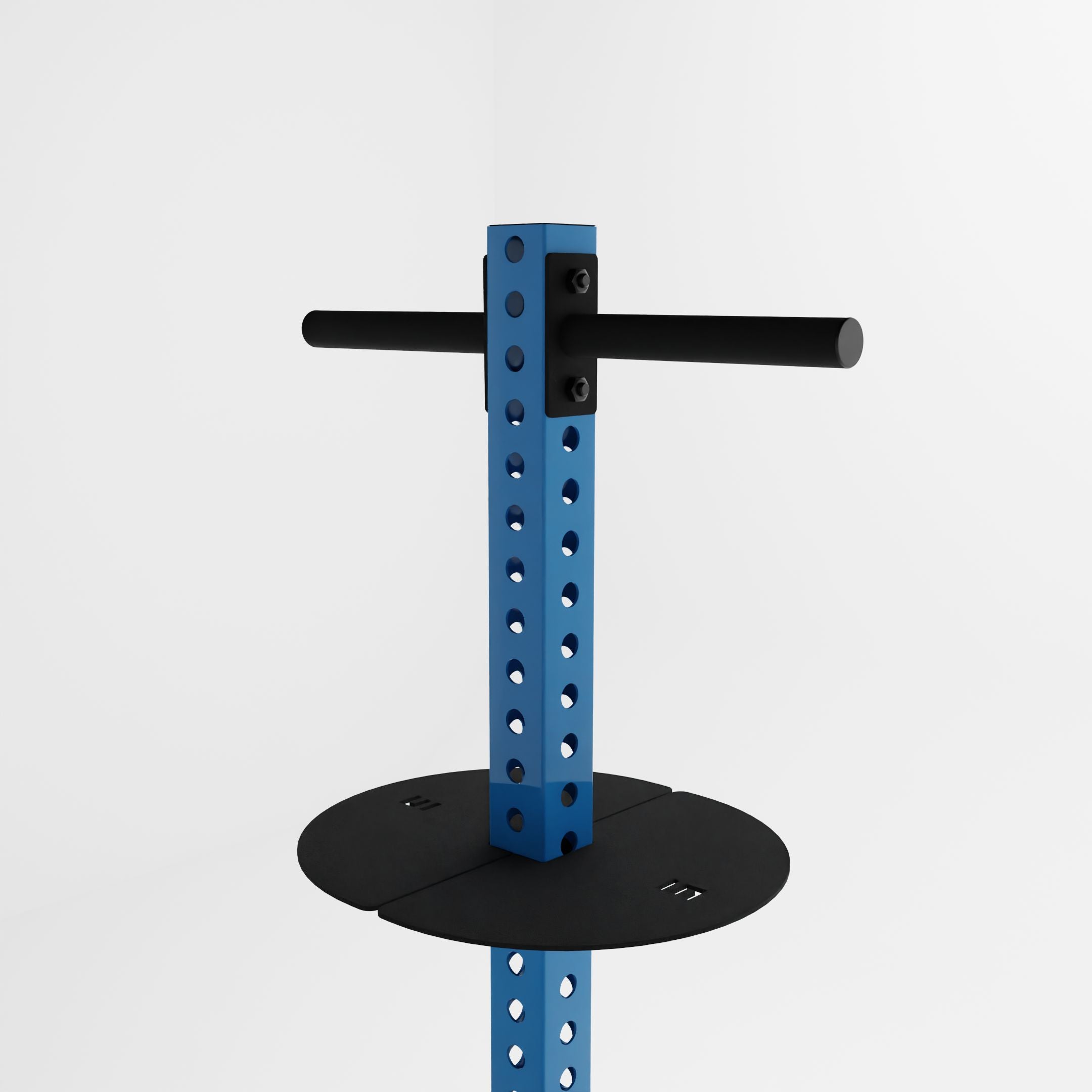 synergy blue delta pk vertical hybrid weight plate and kettlebell storage rack top