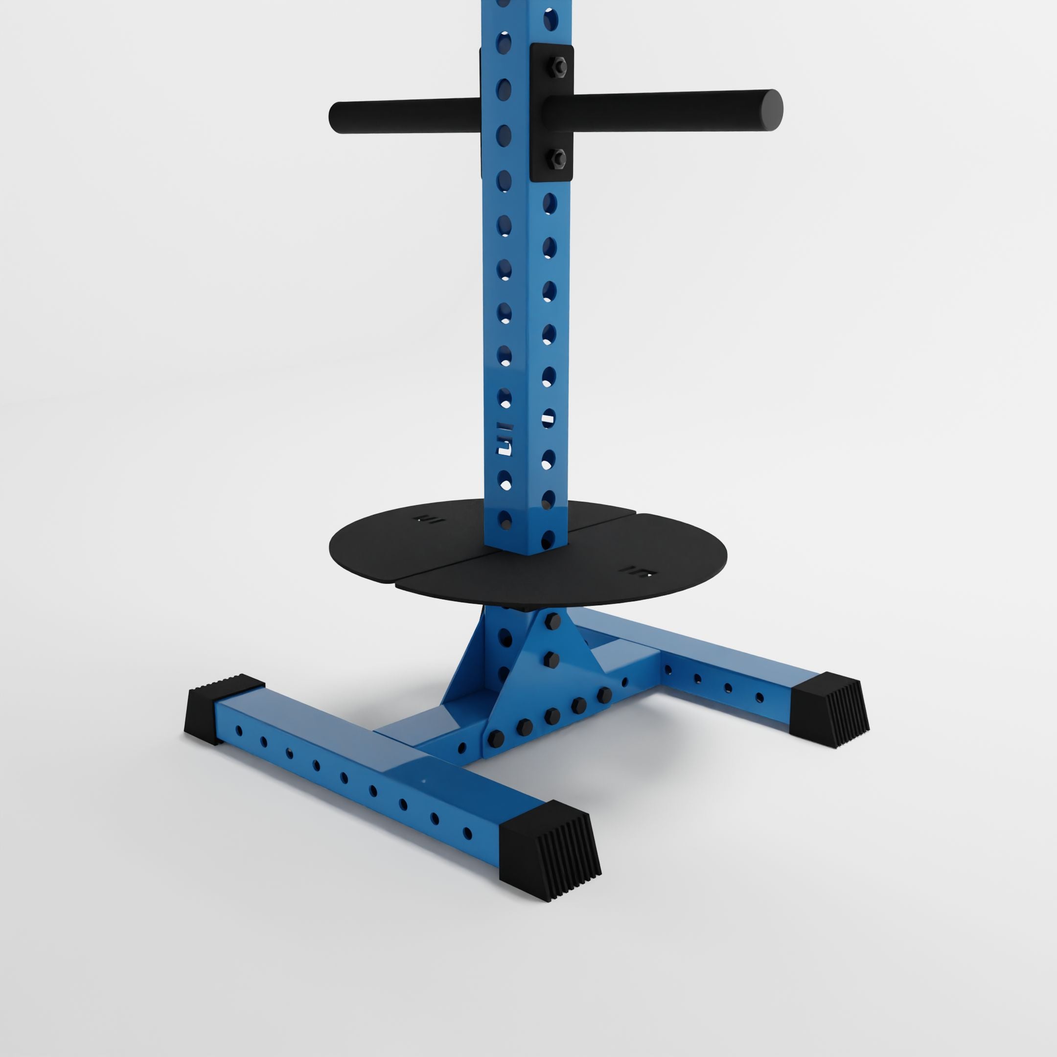 synergy blue delta pk vertical hybrid weight plate and kettlebell storage rack base