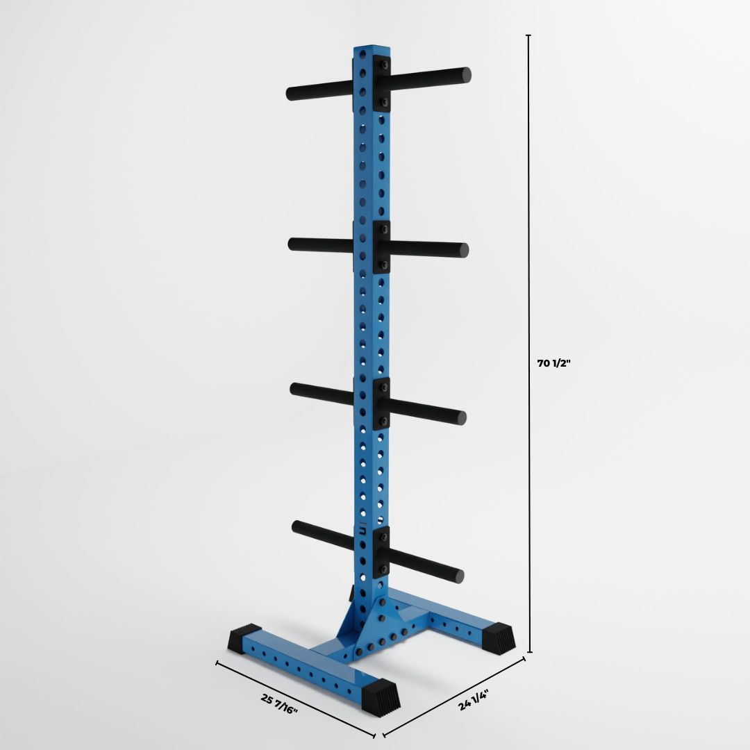 synergy blue delta 4-tier vertical weight plate tree dimensions