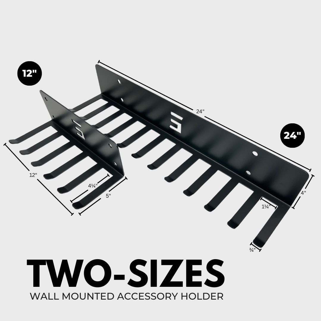 wall mount accessory hangers available in two sizes