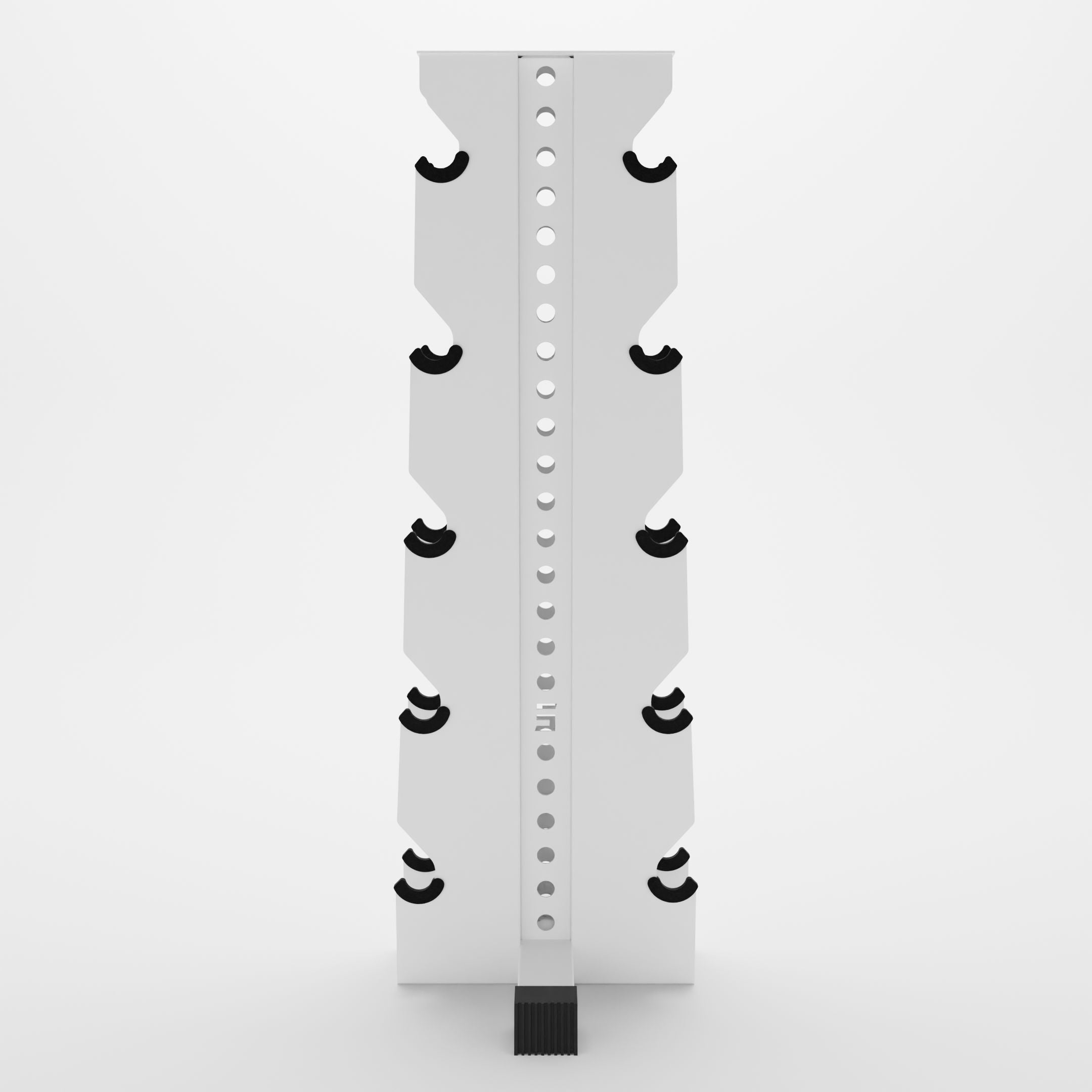 white alpha elite vertical dumbbell storage rack