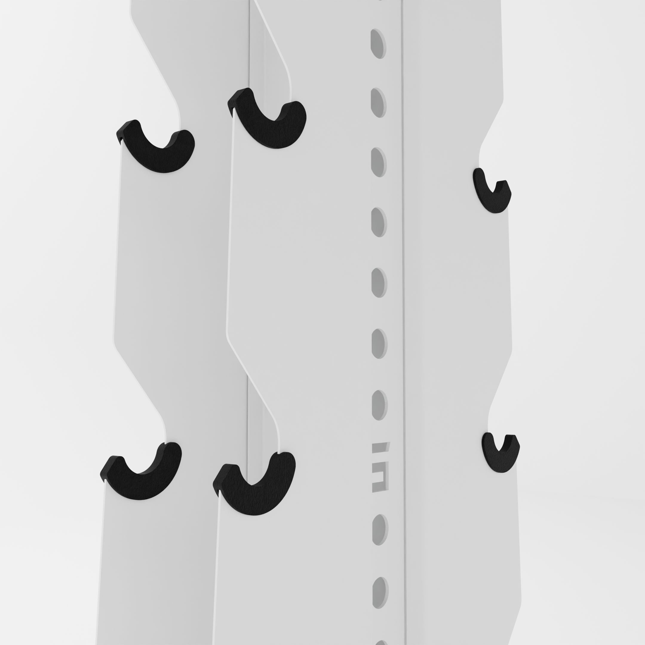 white alpha elite vertical dumbbell storage rack middle