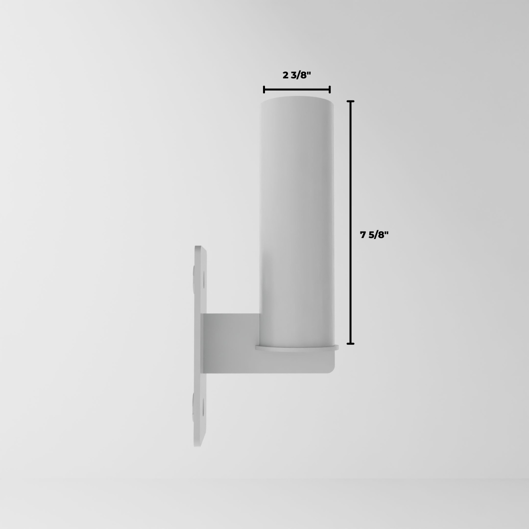 white barbell holder attachment for a 3x3 upright dimensions