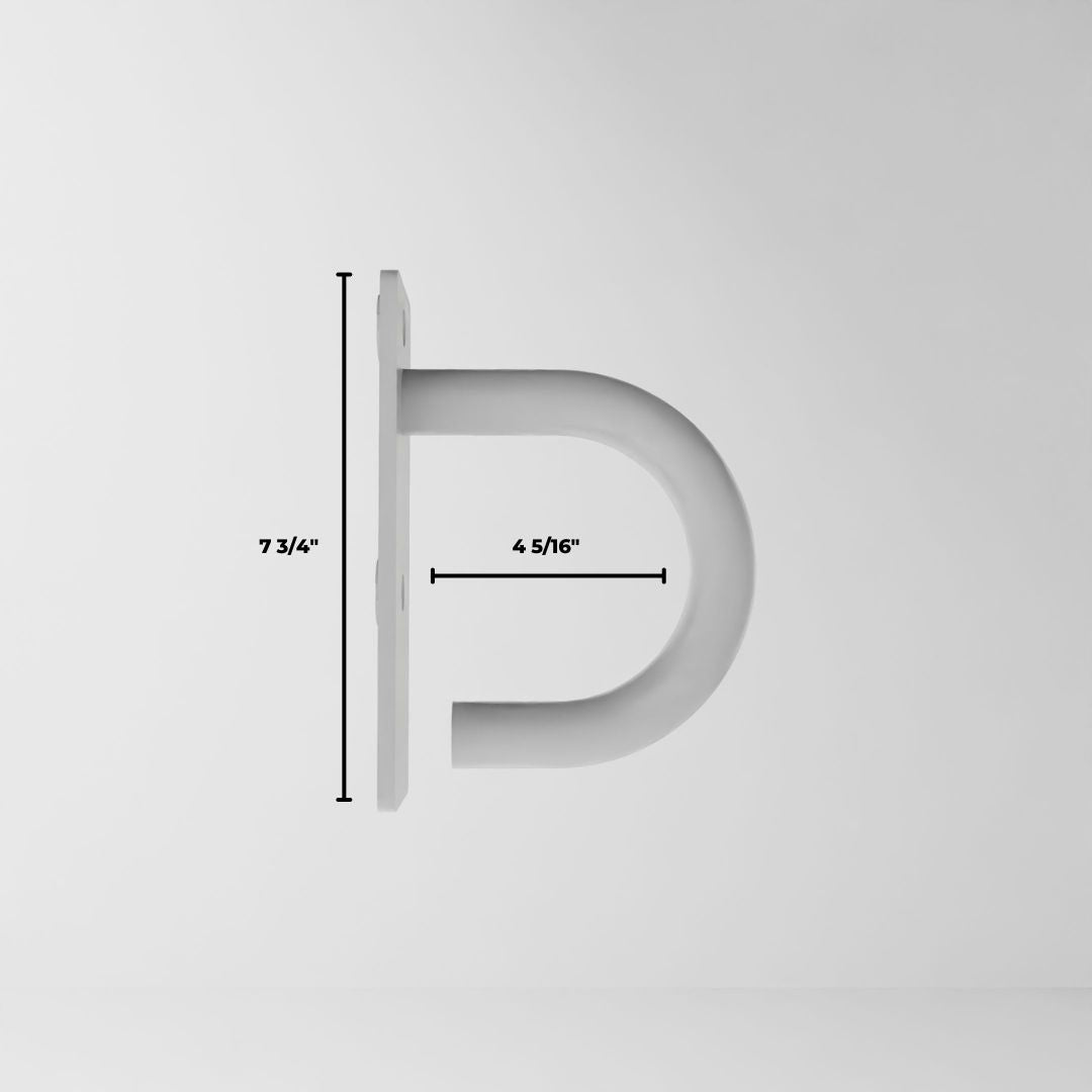 white battle rope anchor for a 3x3 upright dimensions