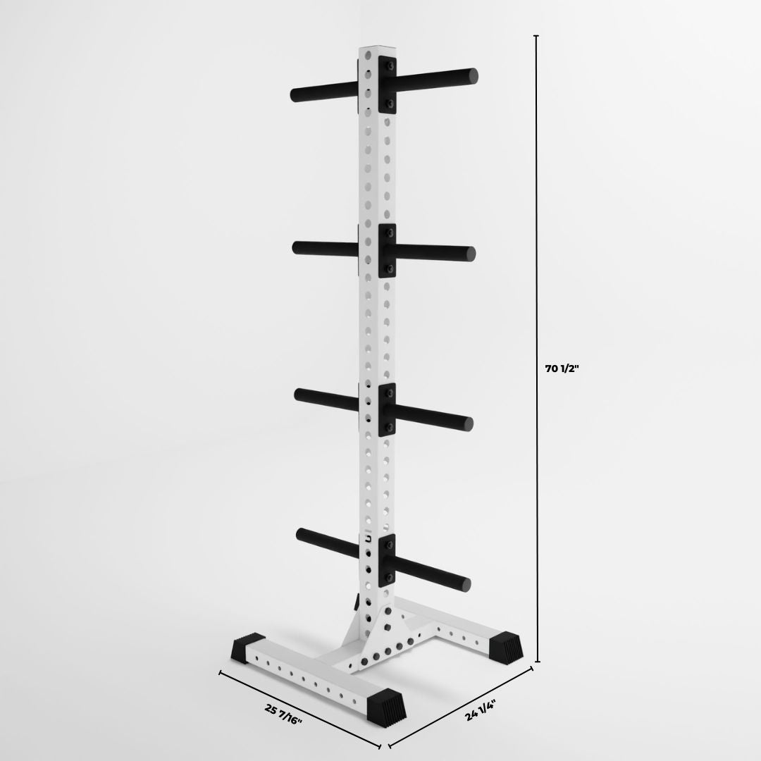 white delta 4-tier vertical weight plate tree dimensions