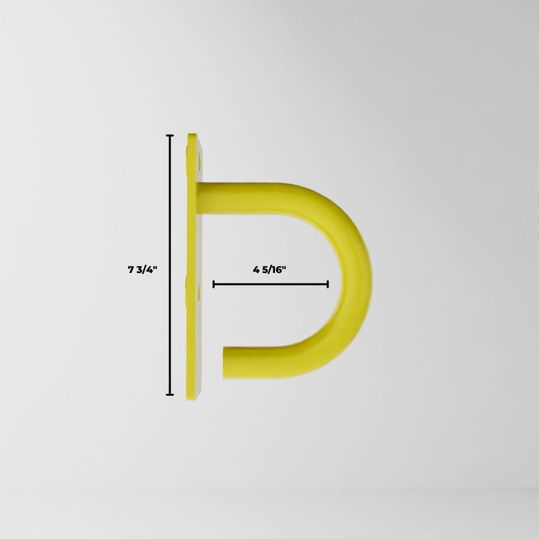 yellow battle rope anchor for a 3x3 upright dimensions