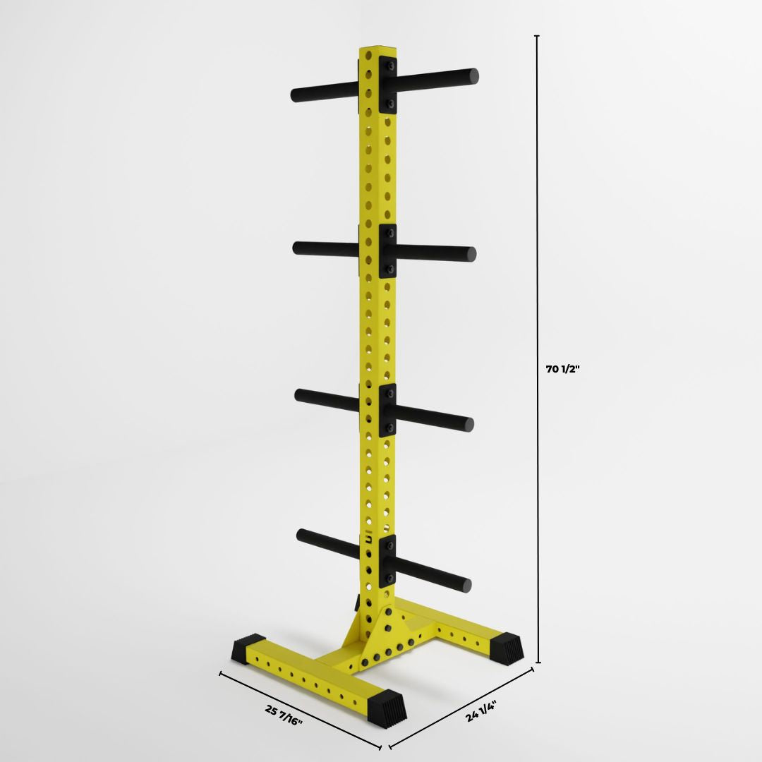 yellow delta 4-tier vertical weight plate tree dimensions