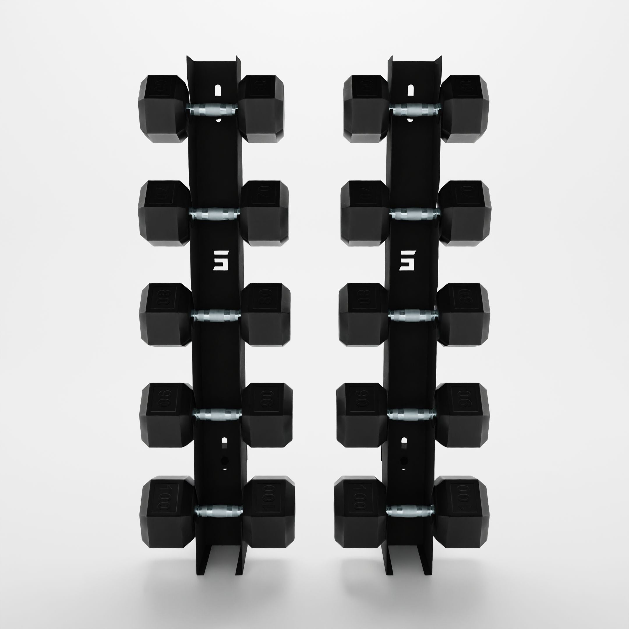 Alpha Elite | 5-Tier Vertical Dumbbell Storage Wall/Rack Mount