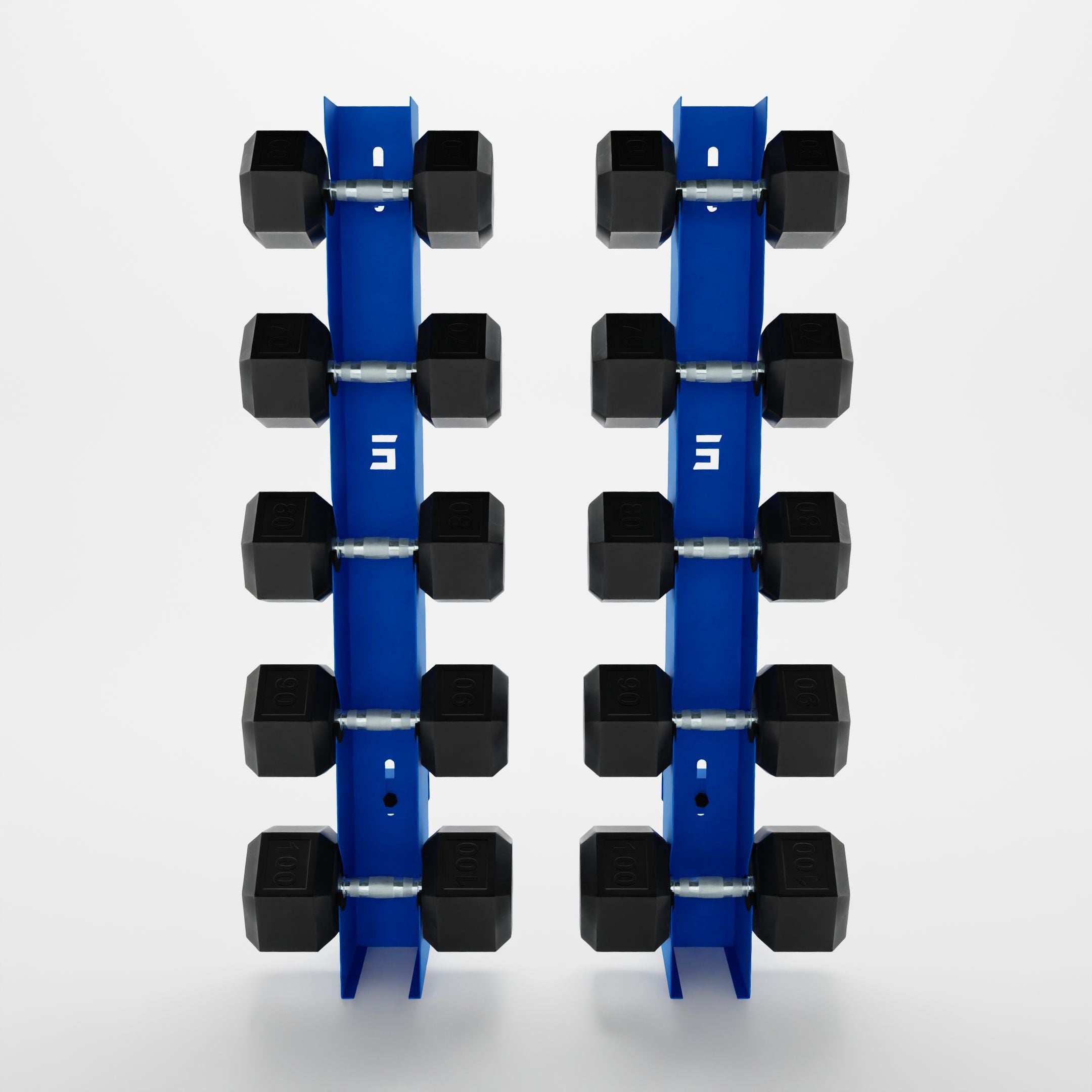 Alpha Elite | 5-Tier Vertical Dumbbell Storage Wall/Rack Mount