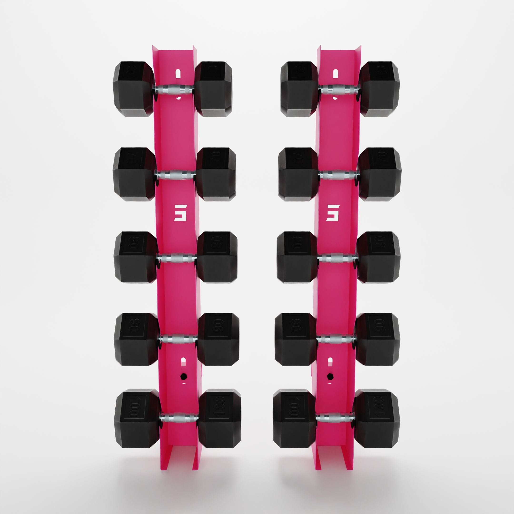 Alpha Elite | 5-Tier Vertical Dumbbell Storage Wall/Rack Mount