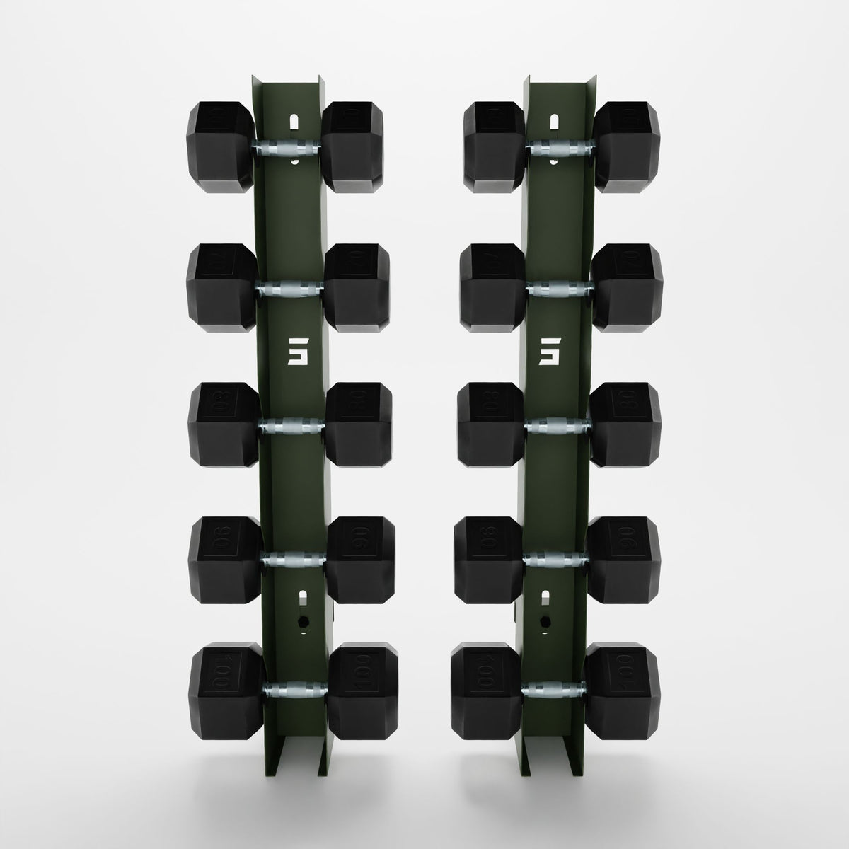 Alpha Elite | 5-Tier Vertical Dumbbell Storage Wall/Rack Mount