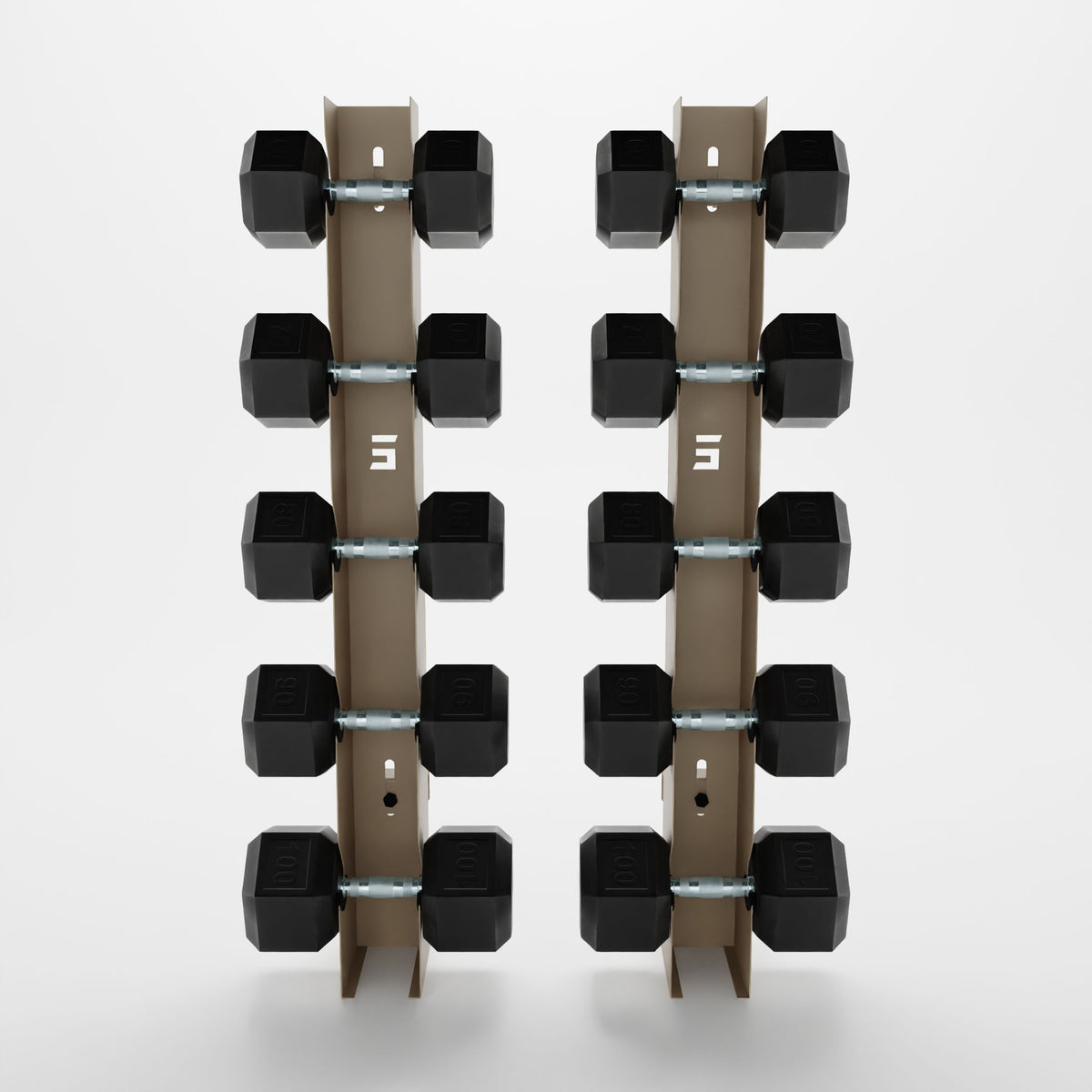 Alpha Elite | 5-Tier Vertical Dumbbell Storage Wall/Rack Mount