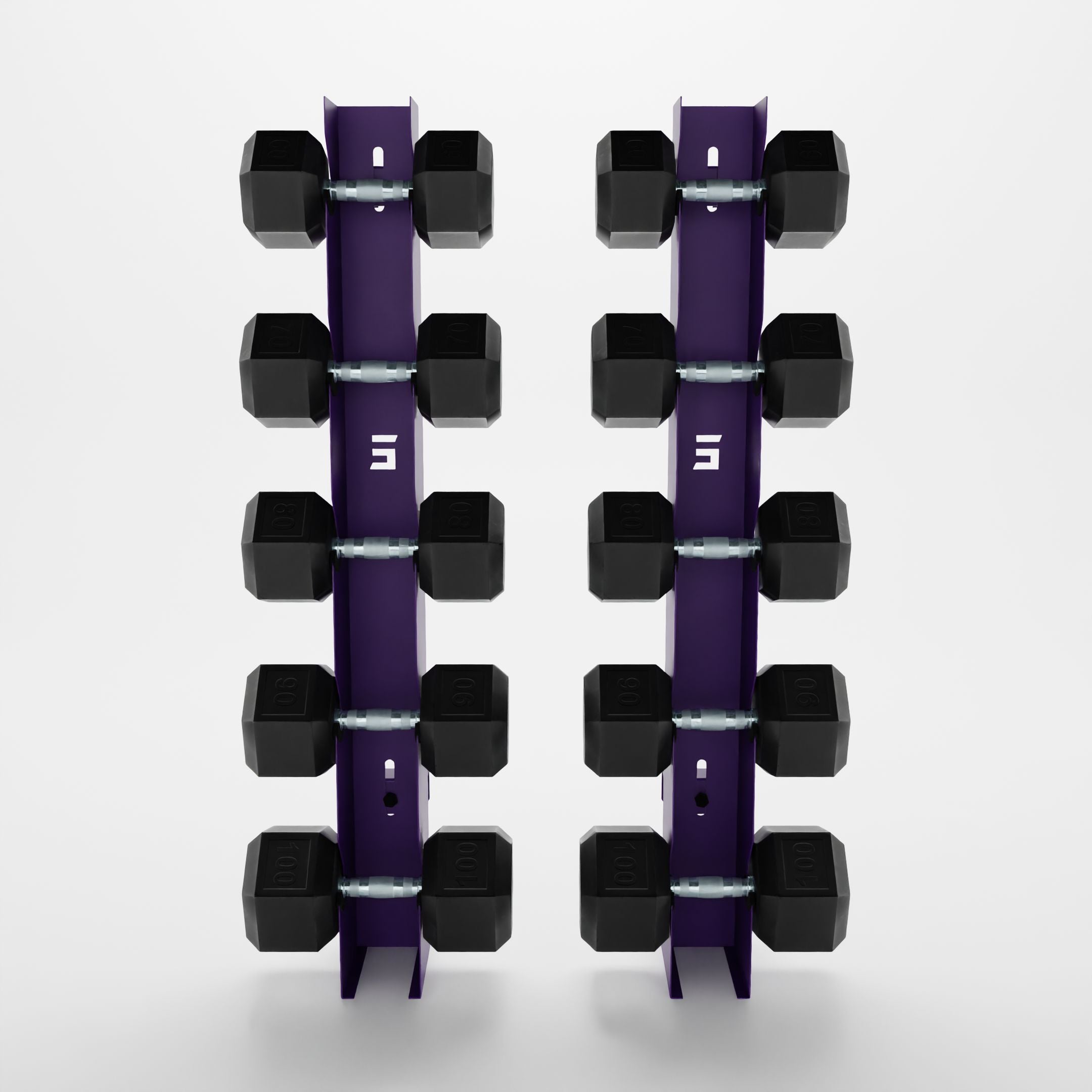 Alpha Elite | 5-Tier Vertical Dumbbell Storage Wall/Rack Mount