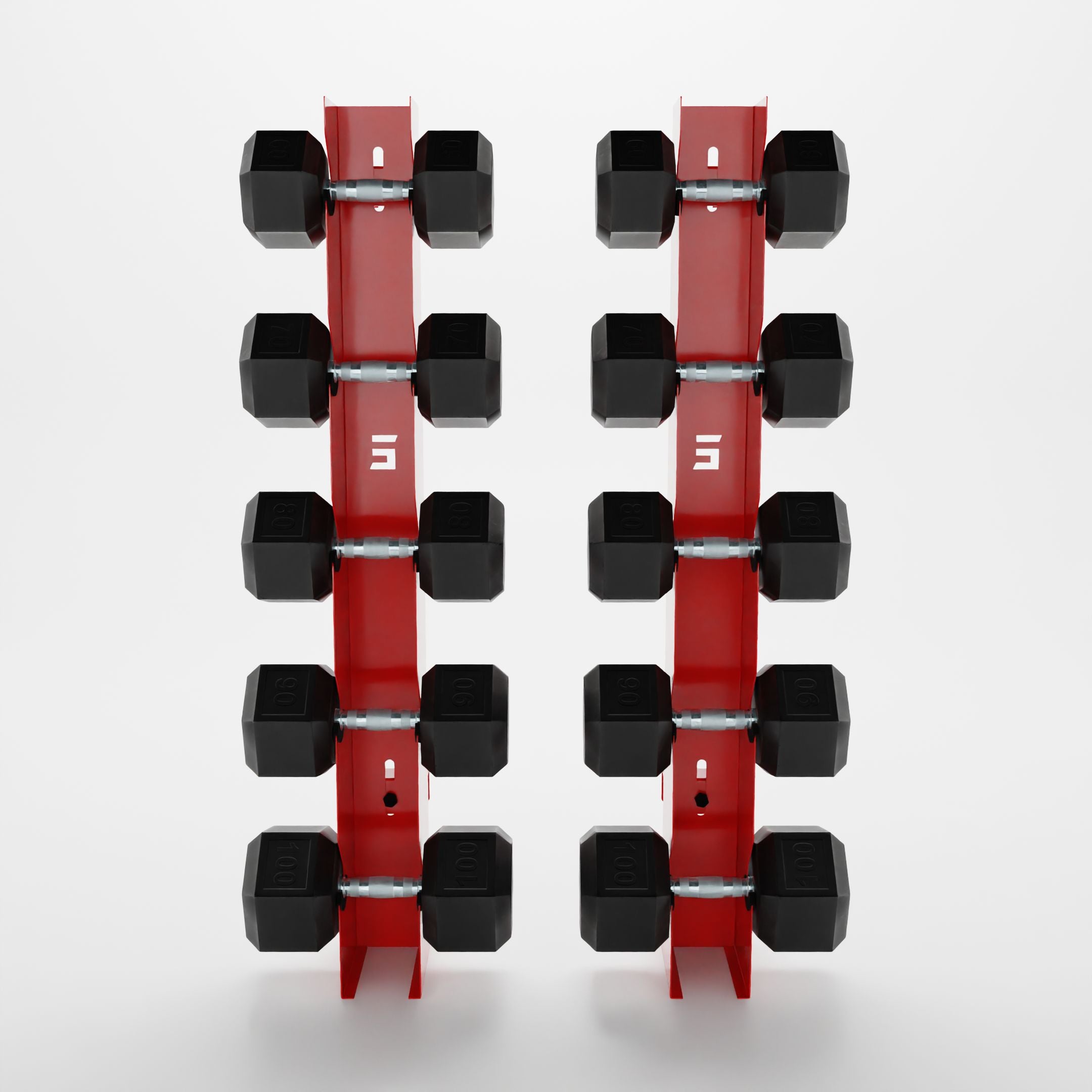 Alpha Elite | 5-Tier Vertical Dumbbell Storage Wall/Rack Mount