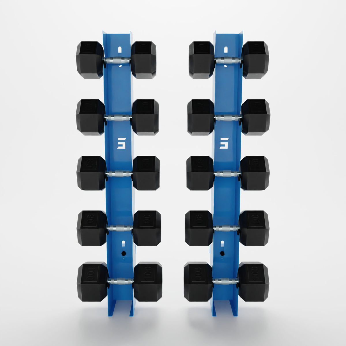 Alpha Elite | 5-Tier Vertical Dumbbell Storage Wall/Rack Mount