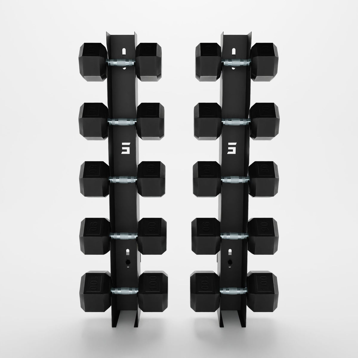 Alpha Elite | 5-Tier Vertical Dumbbell Storage Wall/Rack Mount
