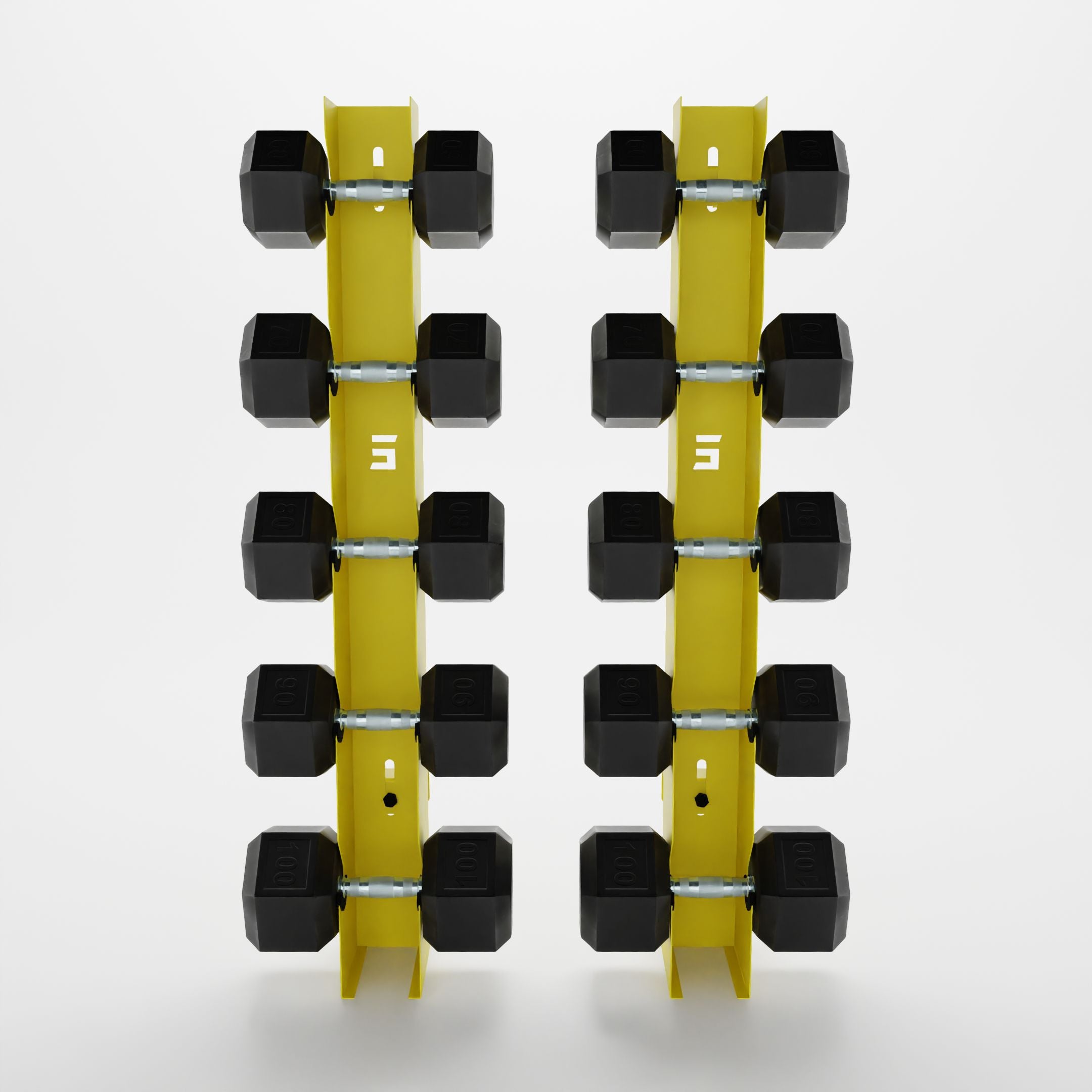 Alpha Elite | 5-Tier Vertical Dumbbell Storage Wall/Rack Mount