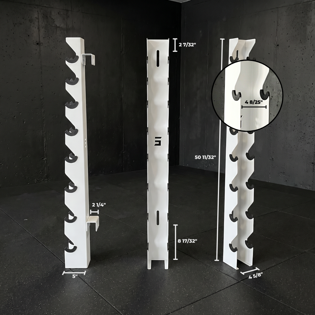Alpha | 8-Tier Vertical Dumbbell Storage Wall/Rack Mount
