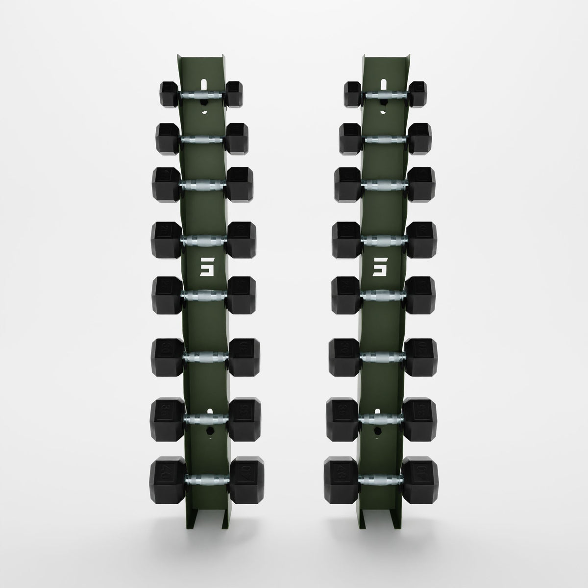 Alpha | 8-Tier Vertical Dumbbell Storage Wall/Rack Mount