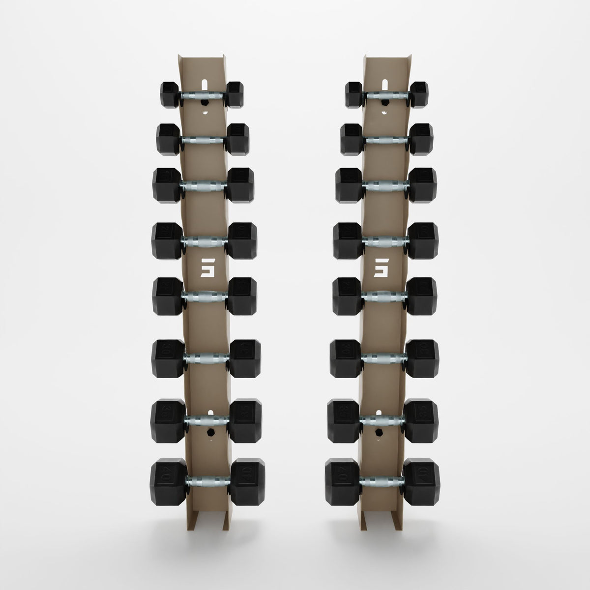Alpha | 8-Tier Vertical Dumbbell Storage Wall/Rack Mount