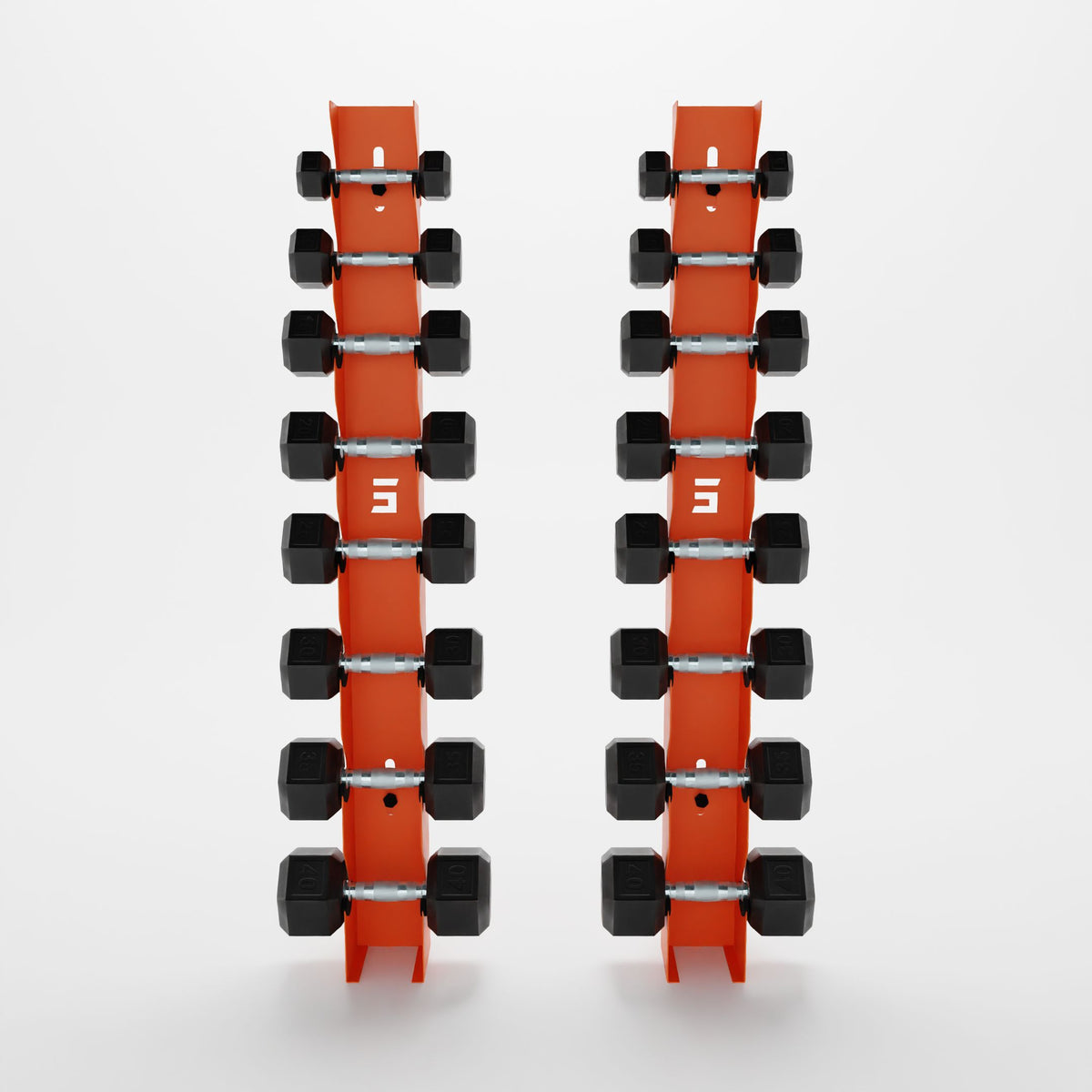 Alpha | 8-Tier Vertical Dumbbell Storage Wall/Rack Mount