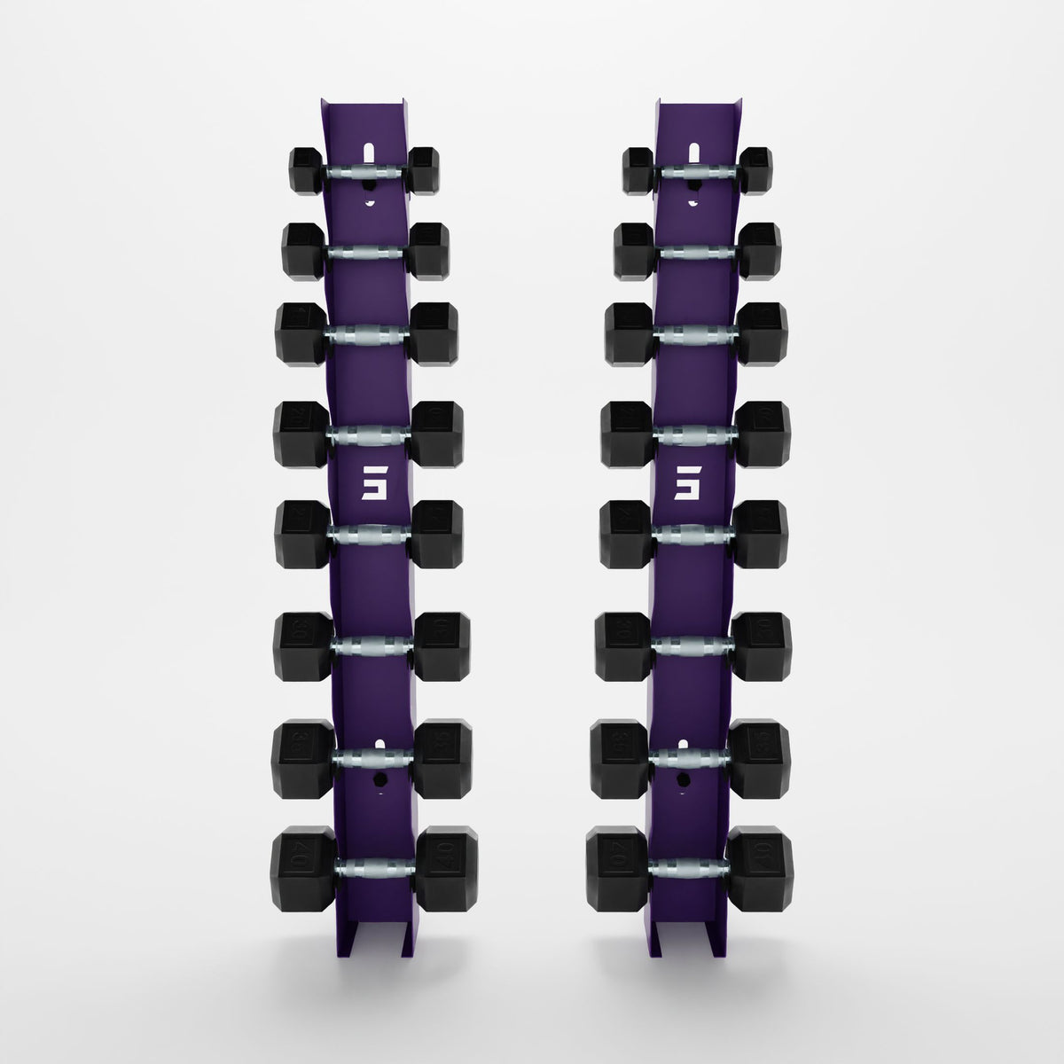 Alpha | 8-Tier Vertical Dumbbell Storage Wall/Rack Mount
