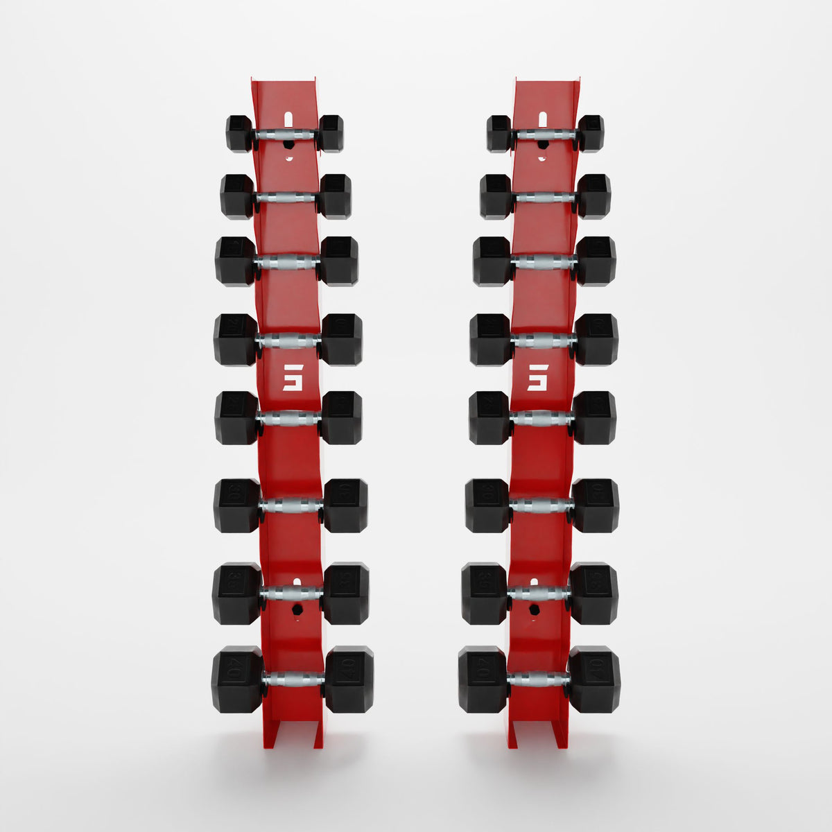 Alpha | 8-Tier Vertical Dumbbell Storage Wall/Rack Mount