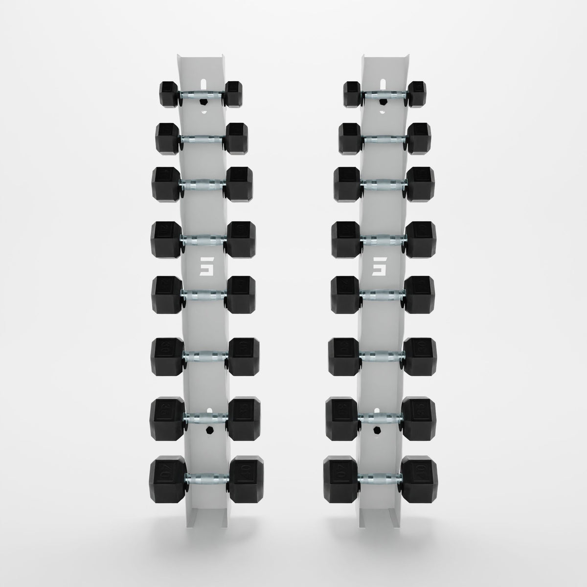 Alpha | 8-Tier Vertical Dumbbell Storage Wall/Rack Mount
