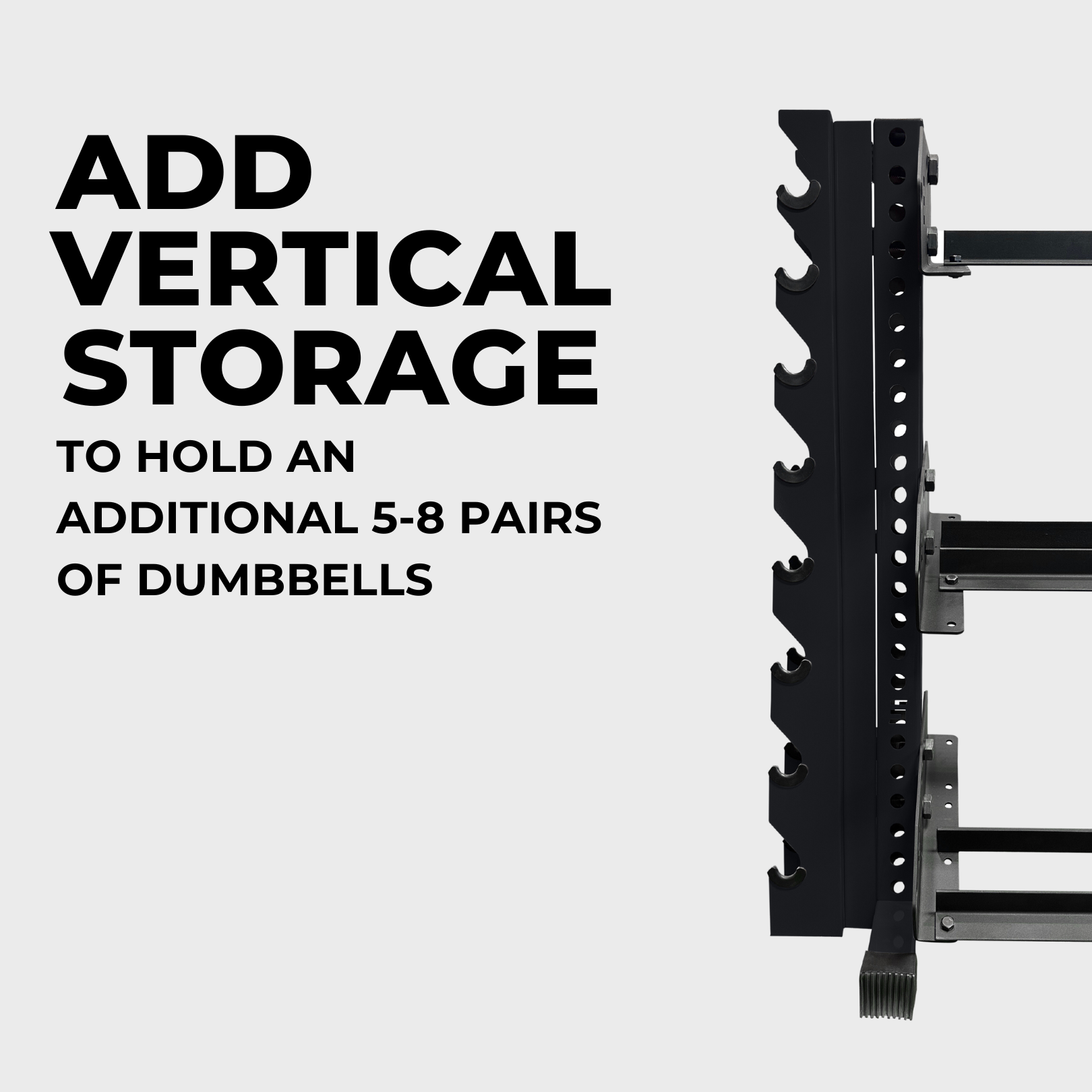 Vertical Dumbbell Storage Add-on for Horizontal Rack
