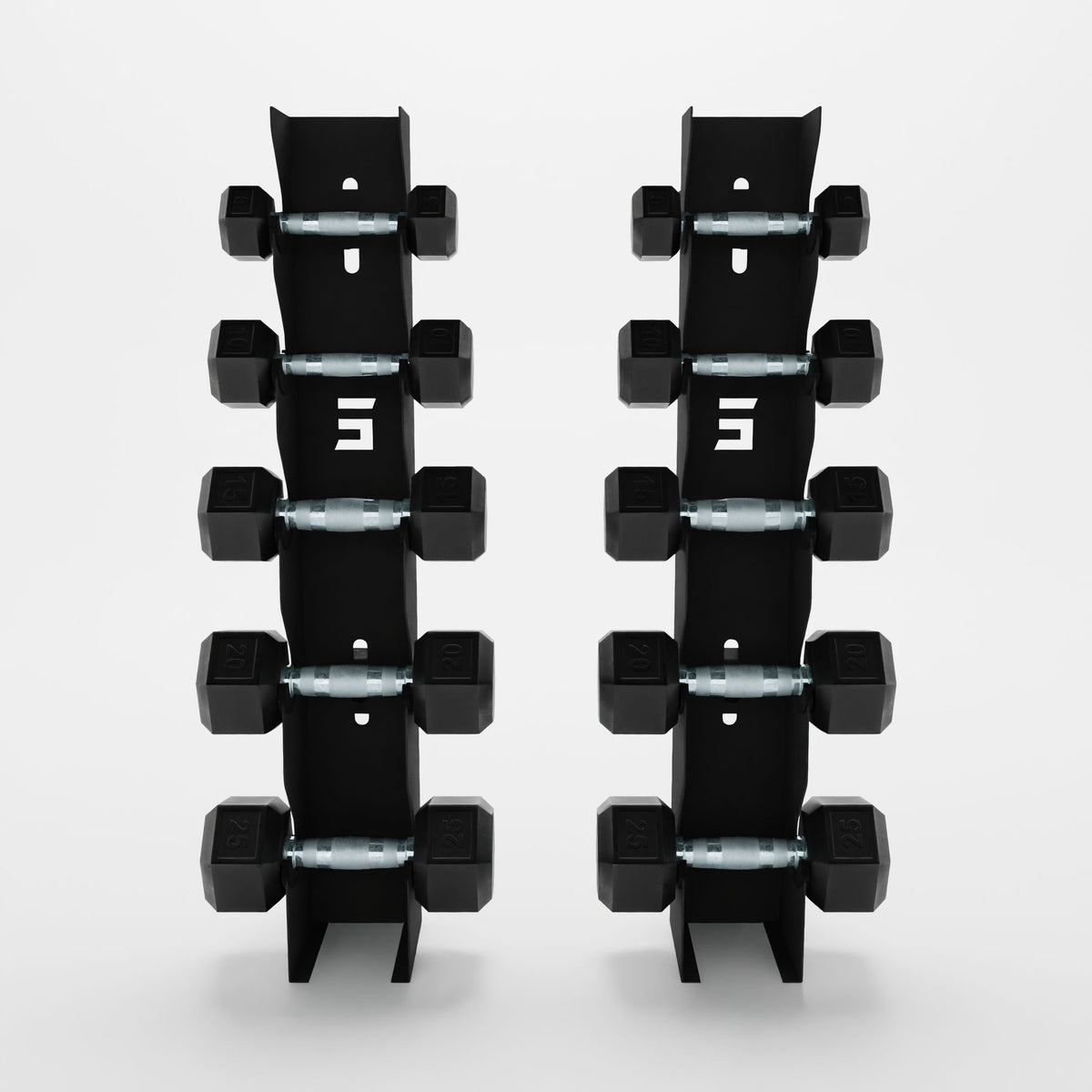 Bravo 5-Tier Vertical Dumbbell Wall Mount, Black