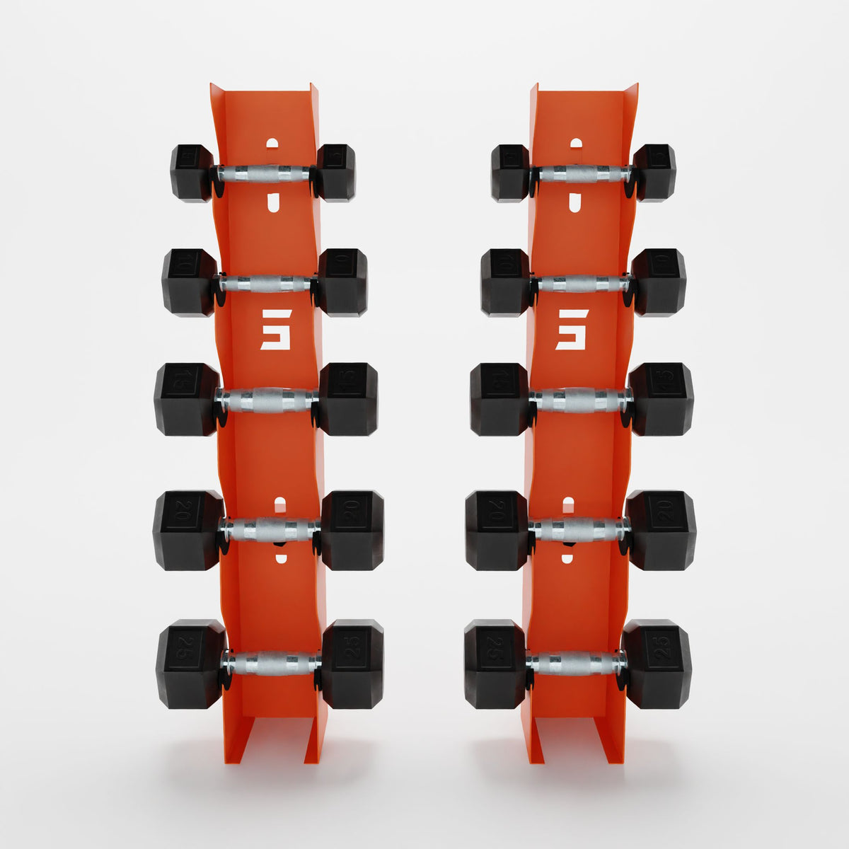 Bravo 5-Tier Vertical Dumbbell Wall Mount, Orange