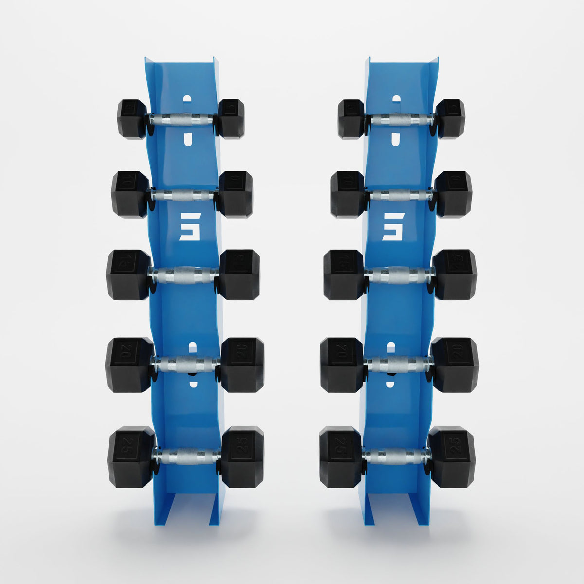 Bravo 5-Tier Vertical Dumbbell Wall Mount, Synergy Blue
