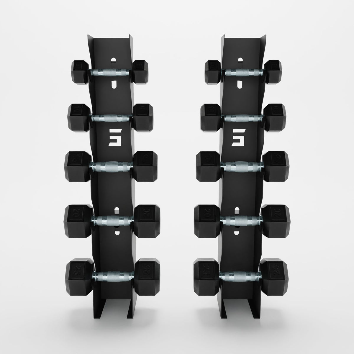 Bravo 5-Tier Vertical Dumbbell Wall Mount, Grey