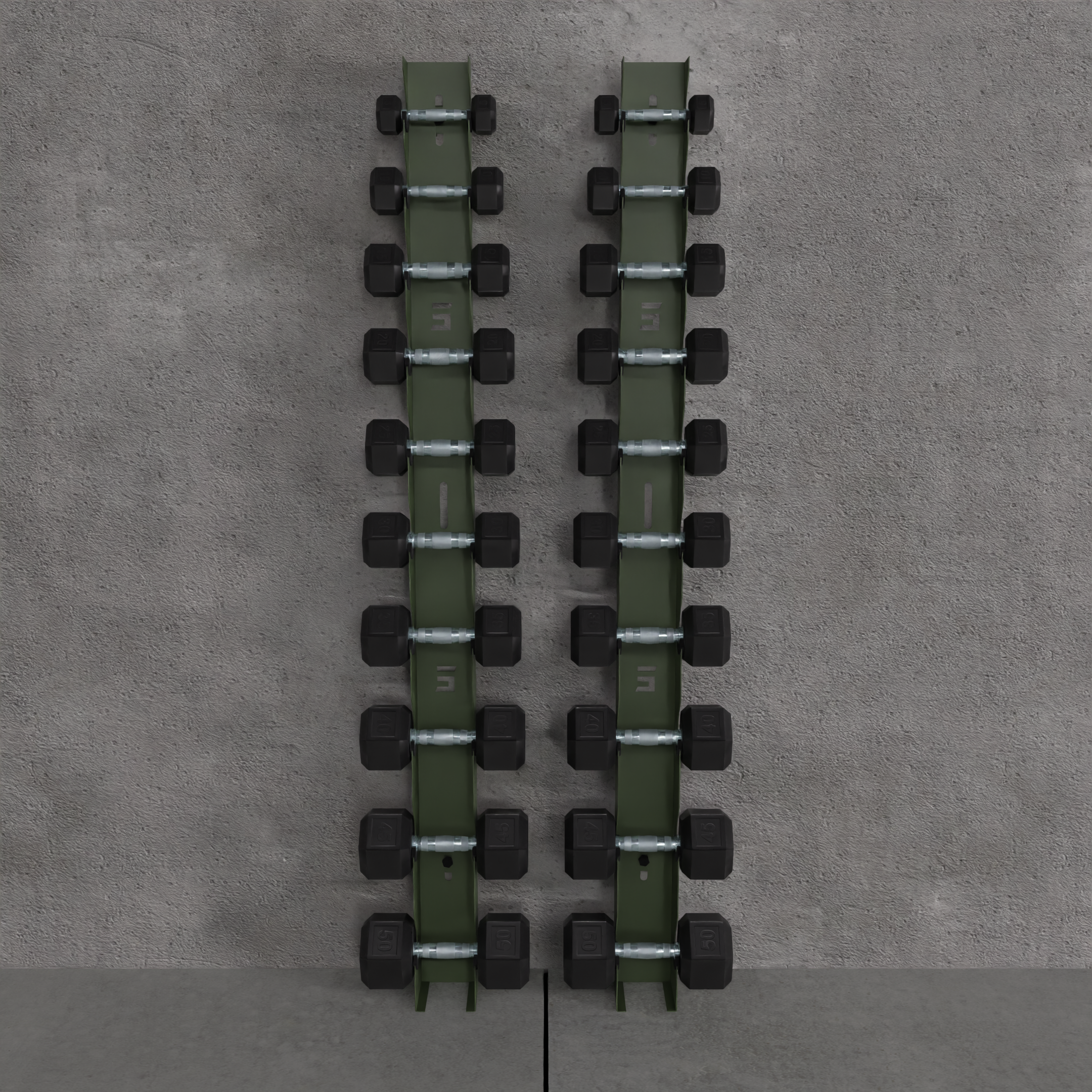 Delta | 10-Tier Vertical Dumbbell Storage Wall/Rack Mount