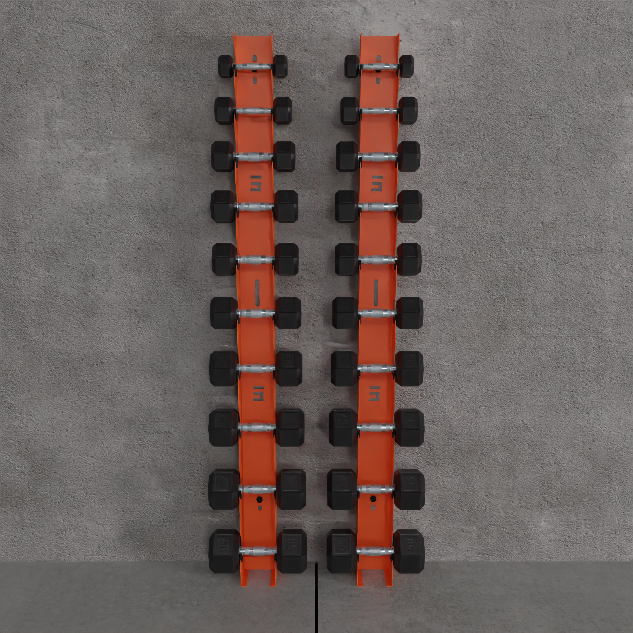Delta | 10-Tier Vertical Dumbbell Storage Wall/Rack Mount