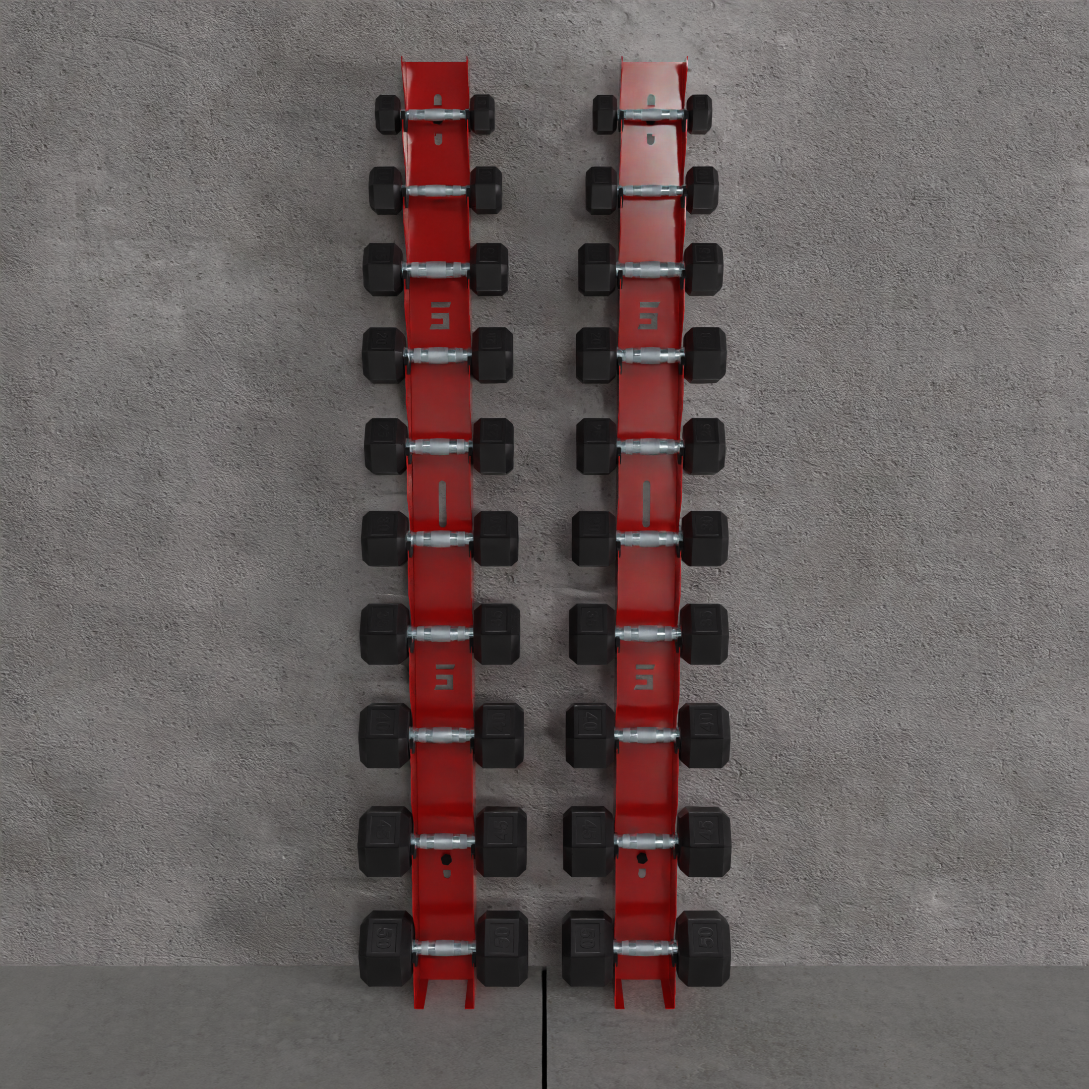 Delta | 10-Tier Vertical Dumbbell Storage Wall/Rack Mount