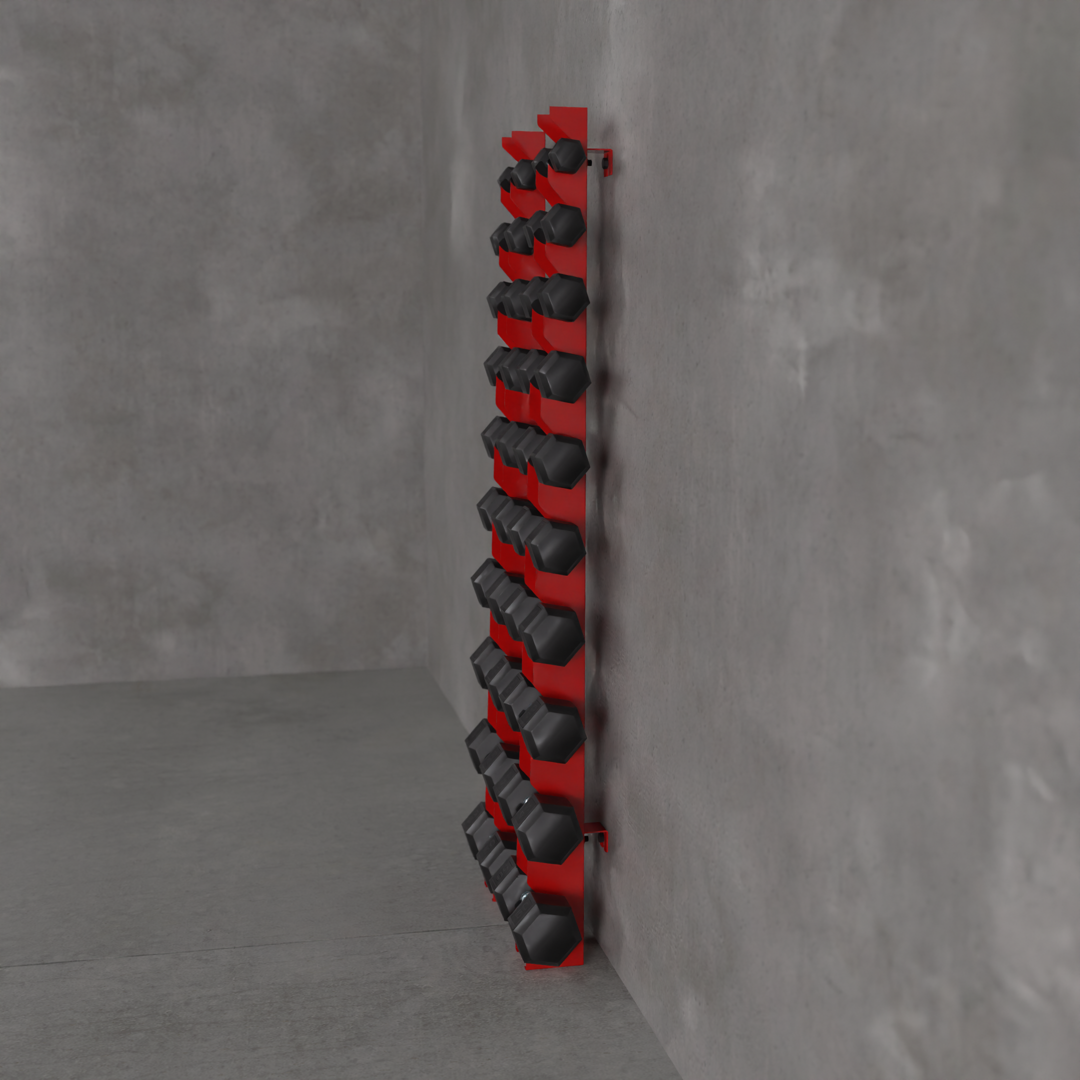 Delta | 10-Tier Vertical Dumbbell Storage Wall/Rack Mount