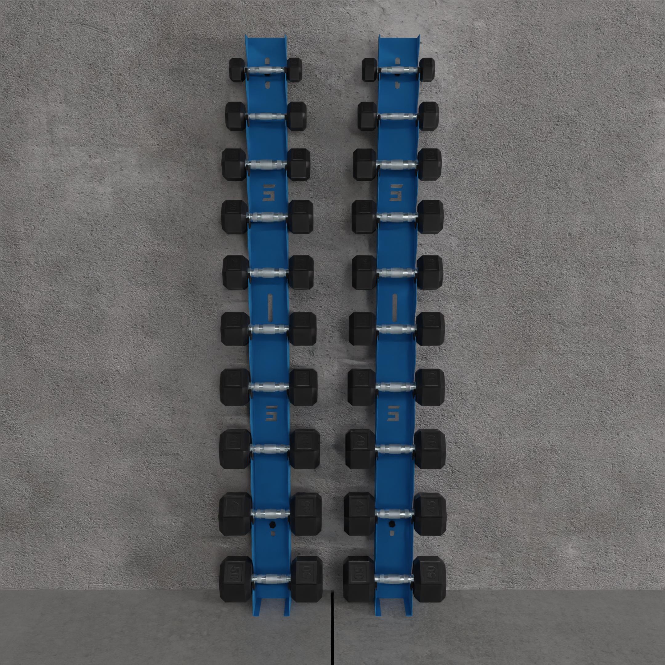 Delta | 10-Tier Vertical Dumbbell Storage Wall/Rack Mount