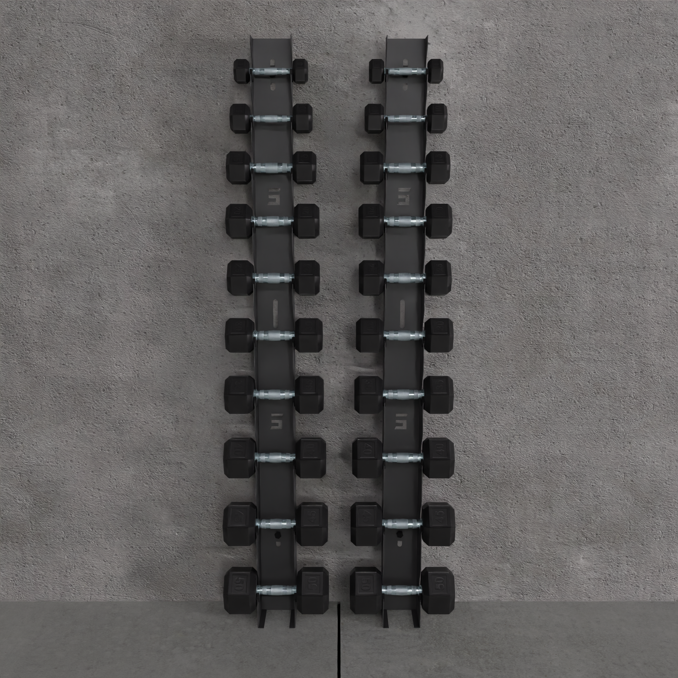 Delta | 10-Tier Vertical Dumbbell Storage Wall/Rack Mount