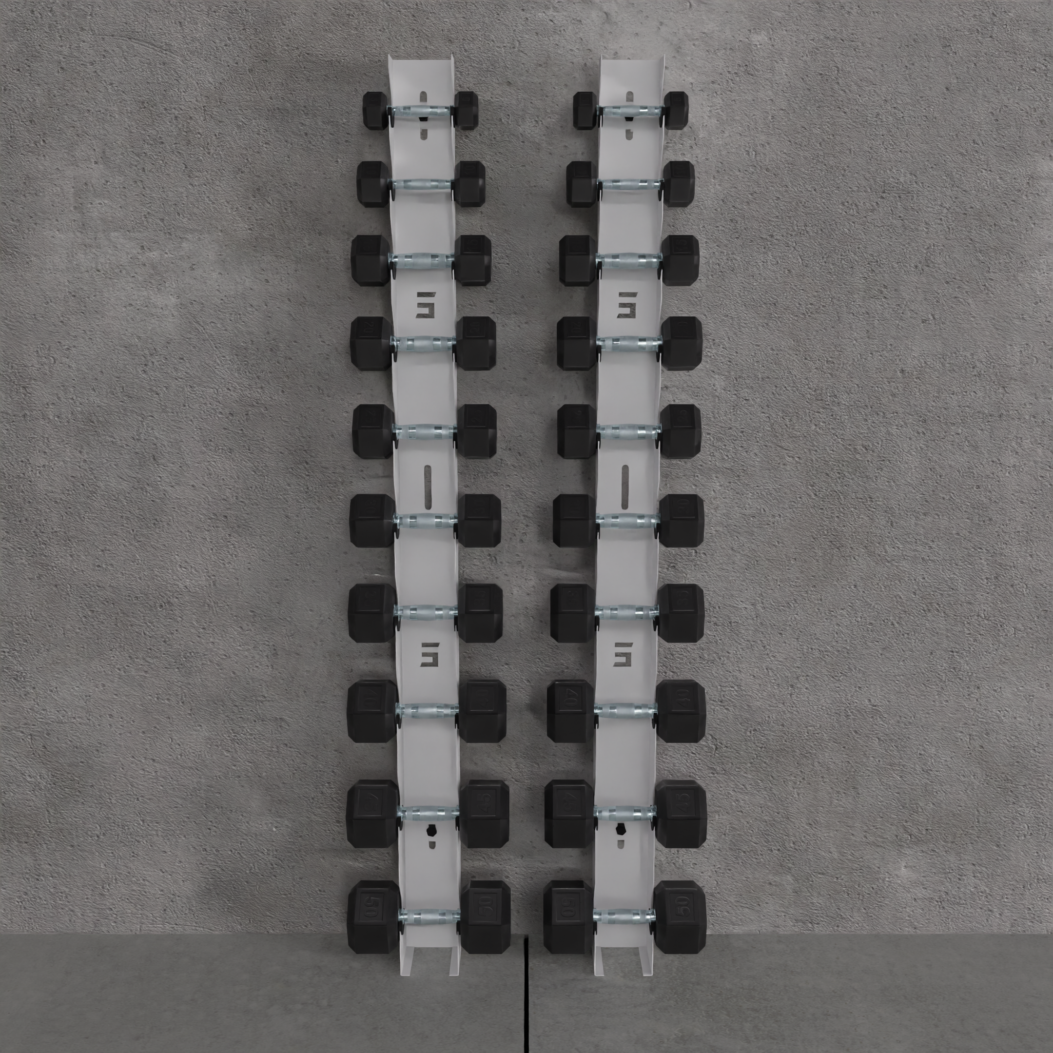 Delta | 10-Tier Vertical Dumbbell Storage Wall/Rack Mount