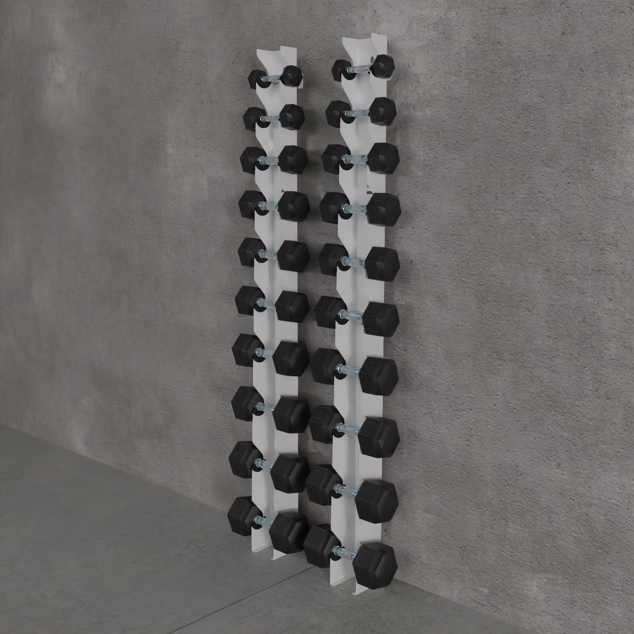Delta | 10-Tier Vertical Dumbbell Storage Wall/Rack Mount