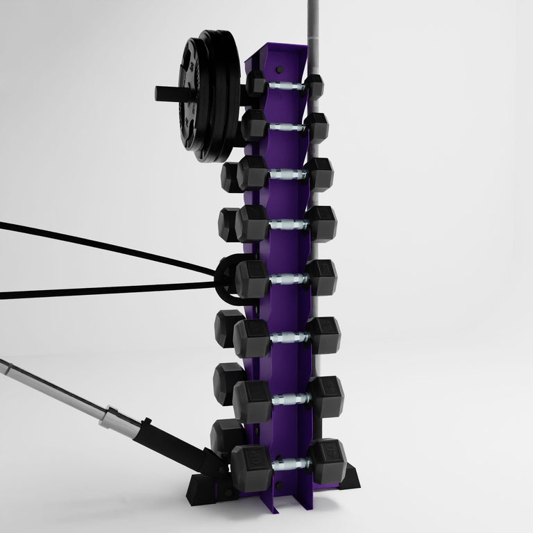 Alpha | 8-Tier Vertical Dumbbell Storage Rack