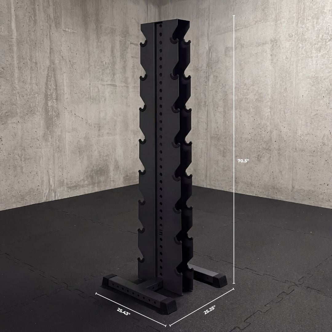 Delta Elite | 8-Tier Vertical Dumbbell Storage Rack