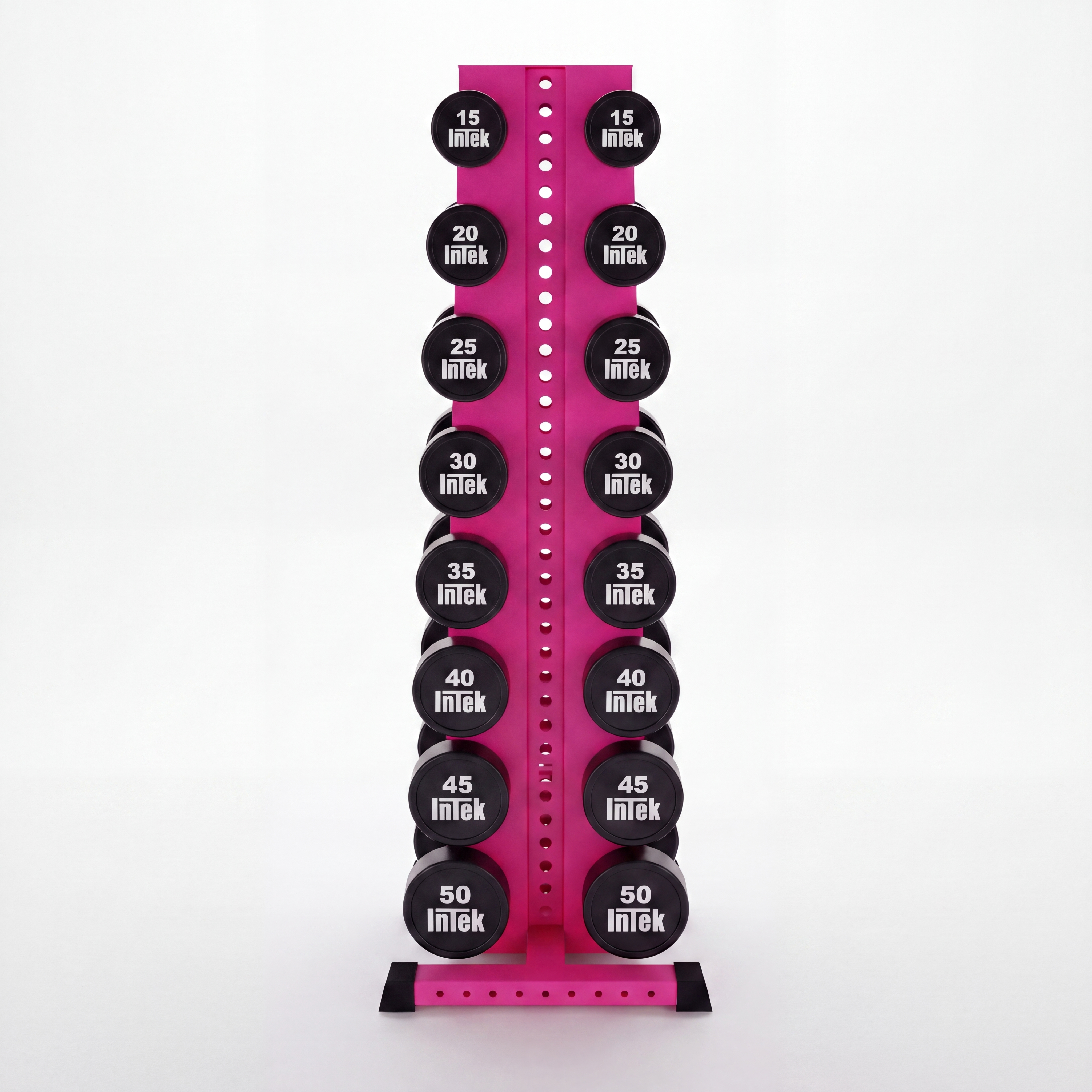 hot pink delta elite 8-tier vertical dumbbell storage rack