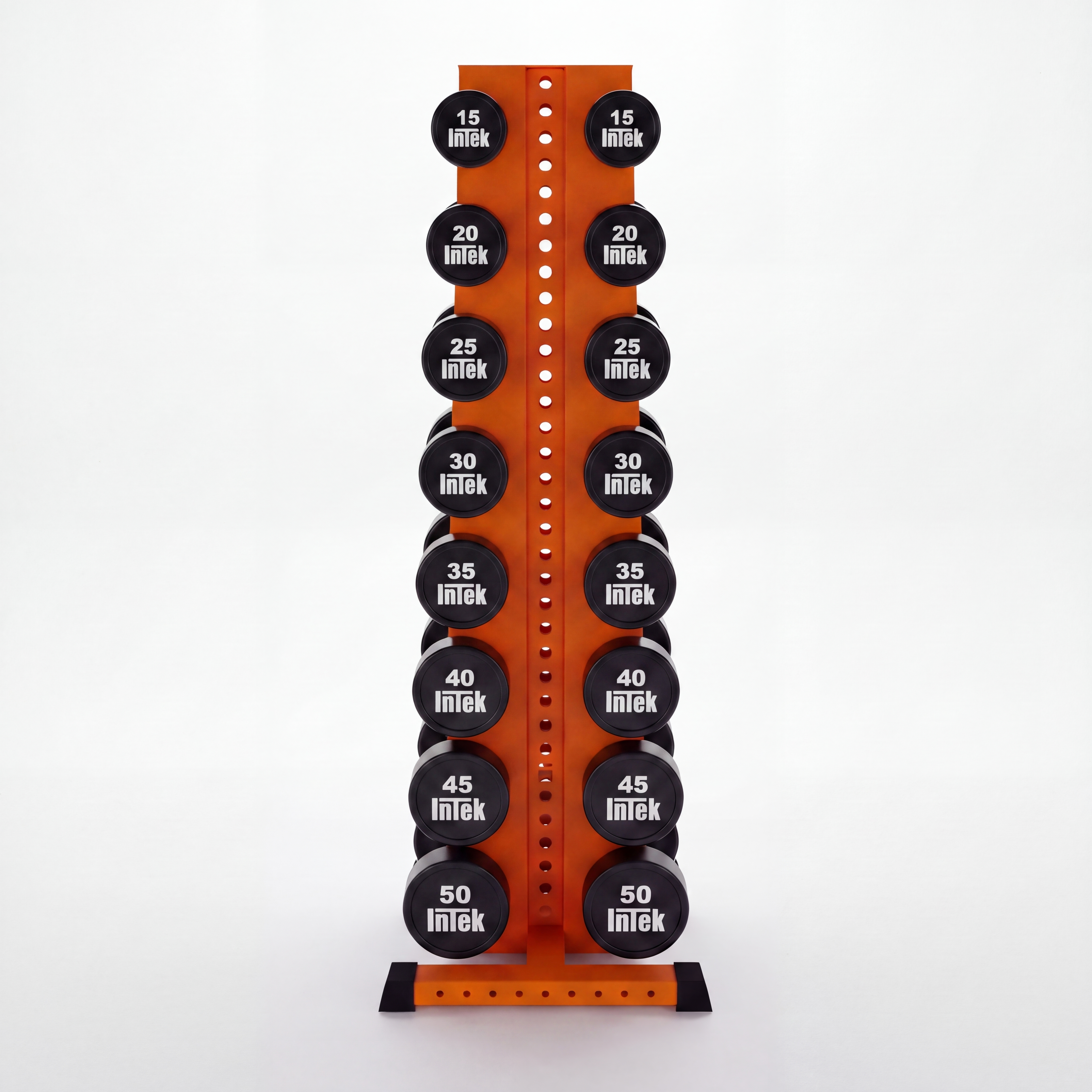 orange delta elite 8-tier vertical dumbbell storage rack