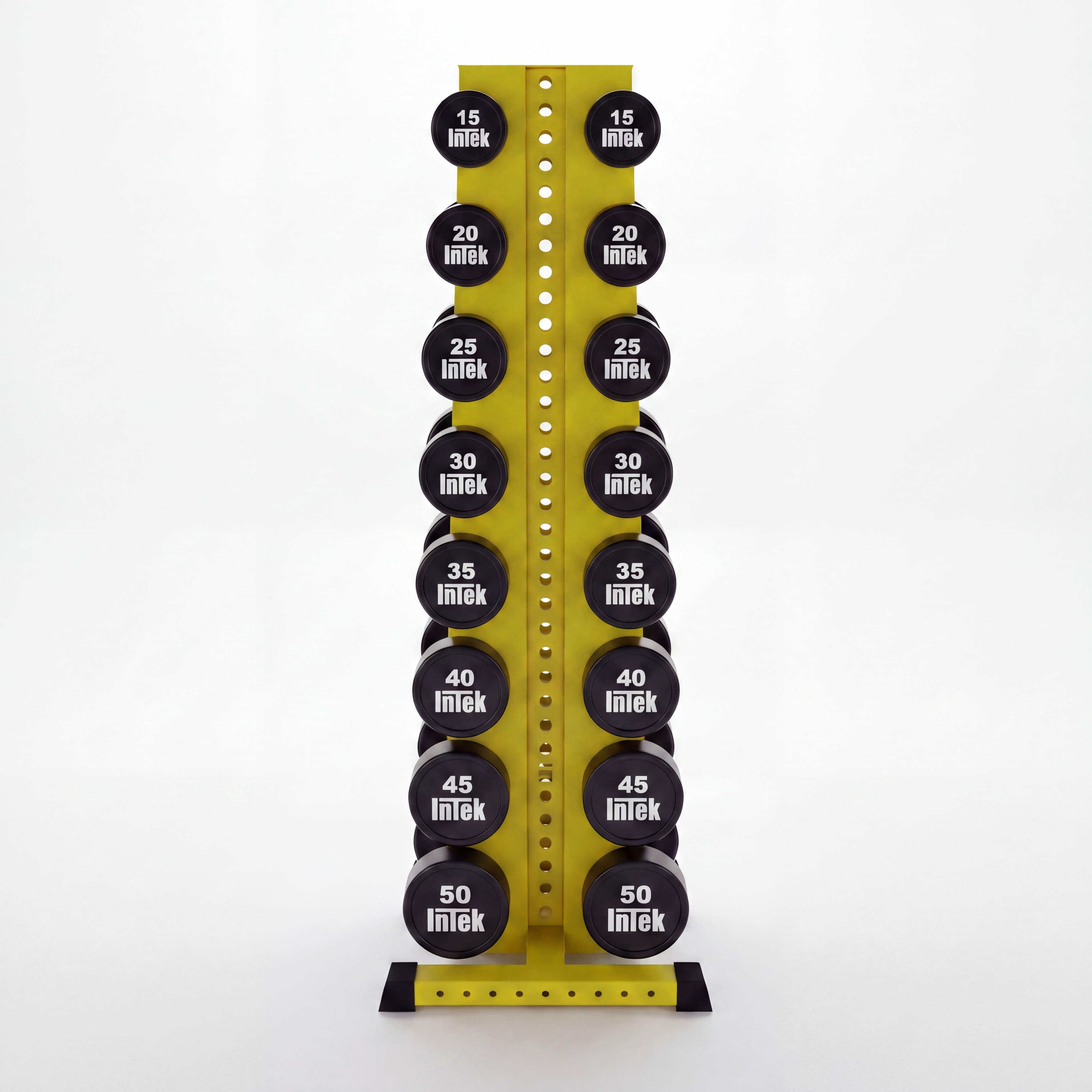yellow delta elite 8-tier vertical dumbbell storage rack