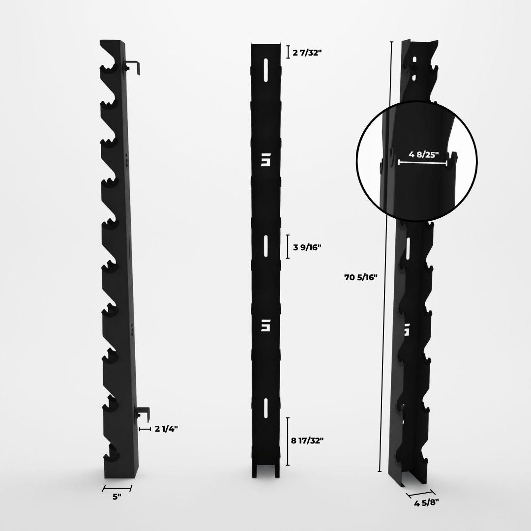 Delta | 10-Tier Vertical Dumbbell Storage Wall/Rack Mount