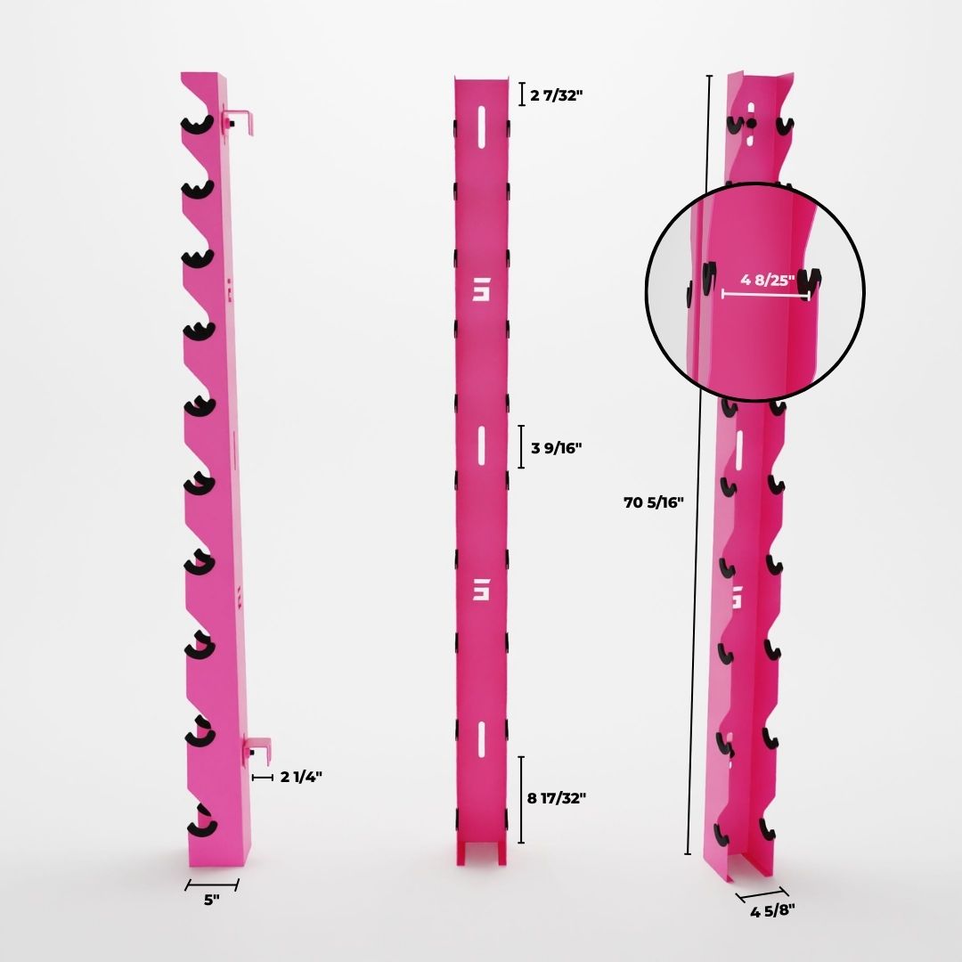 Delta | 10-Tier Vertical Dumbbell Storage Wall/Rack Mount