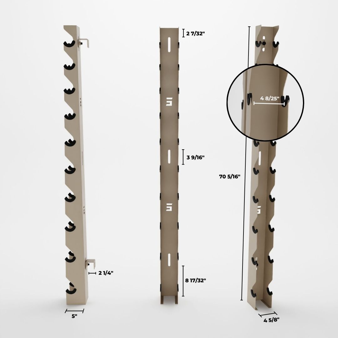 Delta | 10-Tier Vertical Dumbbell Storage Wall/Rack Mount